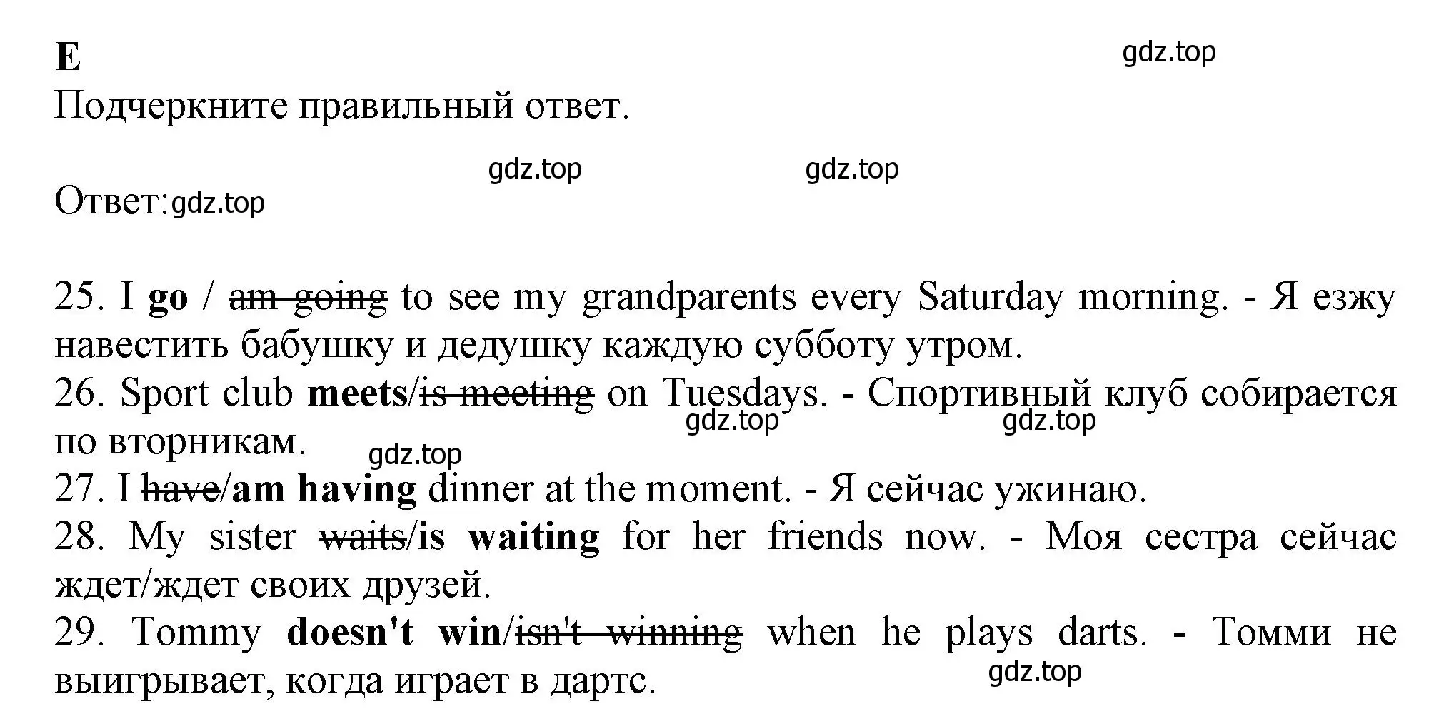 Решение  E (страница 51) гдз по английскому языку 6 класс Ваулина, Дули, контрольные задания