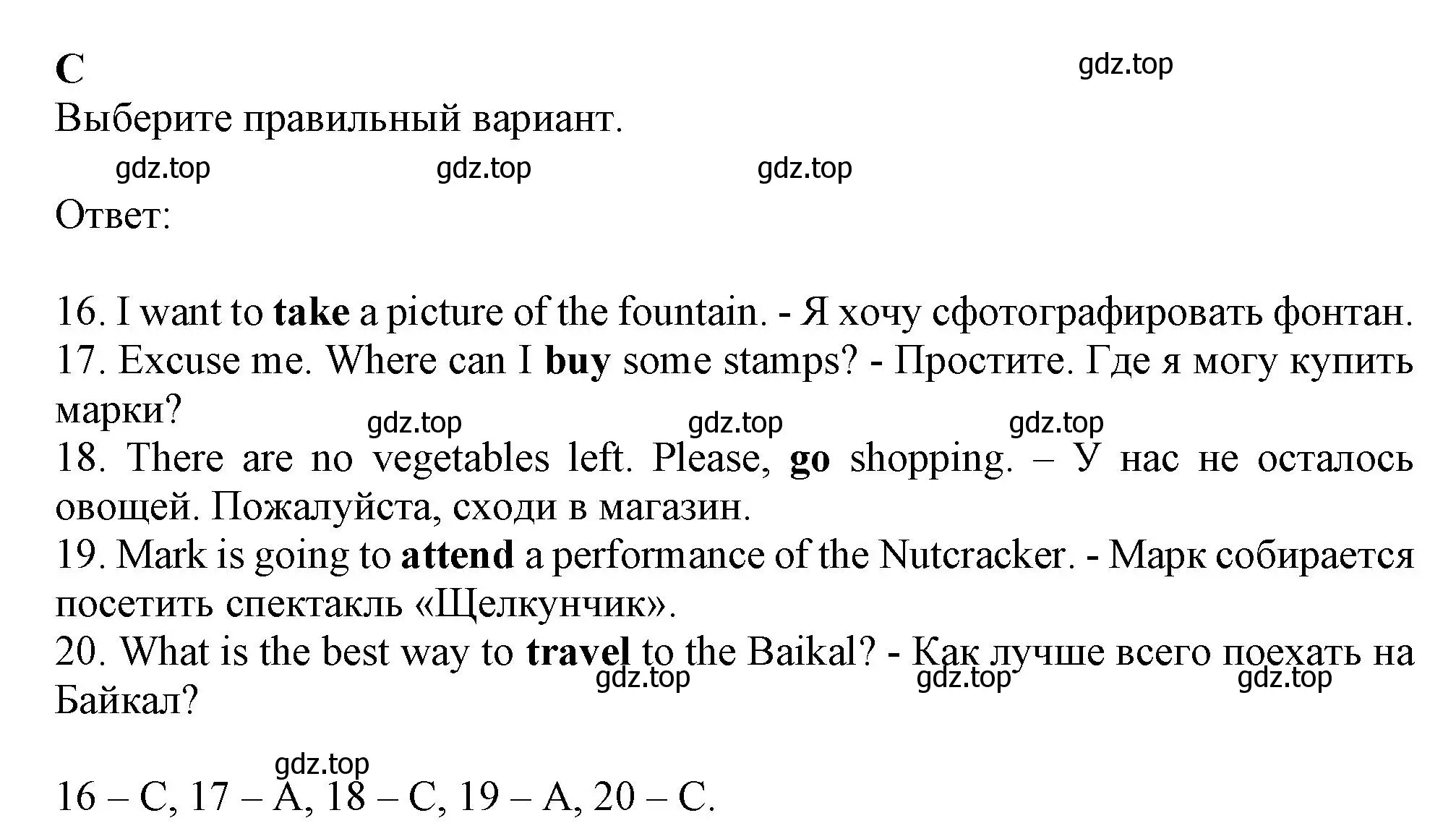 Решение  C (страница 83) гдз по английскому языку 6 класс Ваулина, Дули, контрольные задания