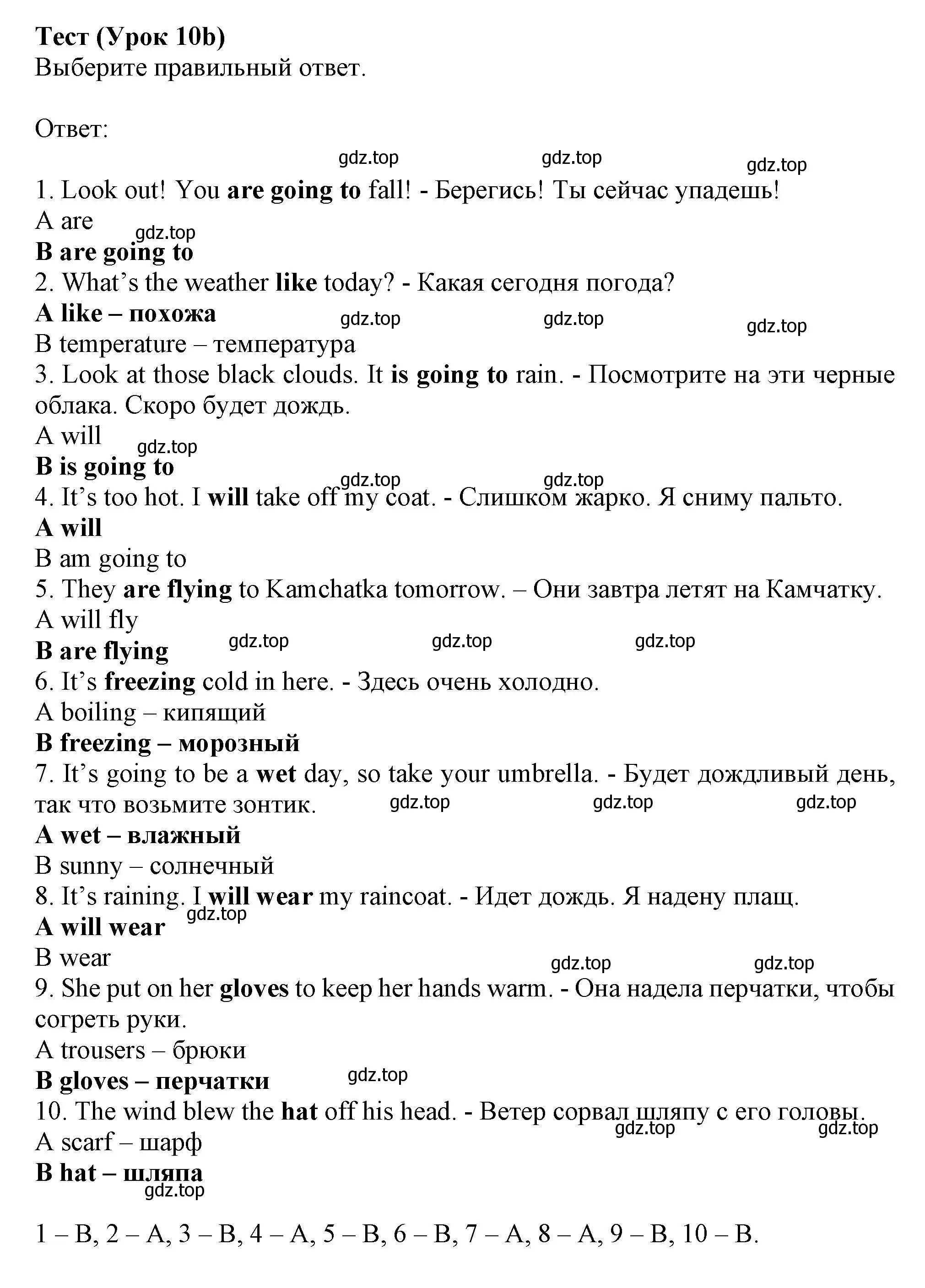 Решение  10b (страница 117) гдз по английскому языку 6 класс Ваулина, Дули, контрольные задания