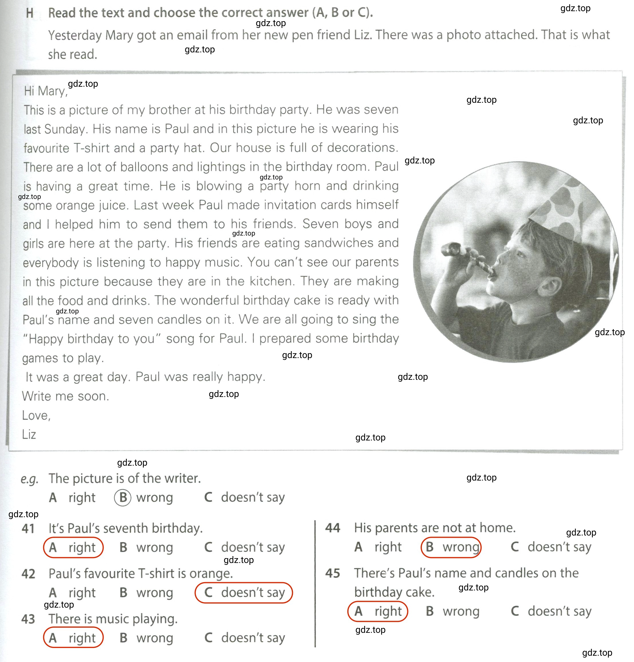 Решение 2.  G (страница 36) гдз по английскому языку 6 класс Ваулина, Дули, контрольные задания