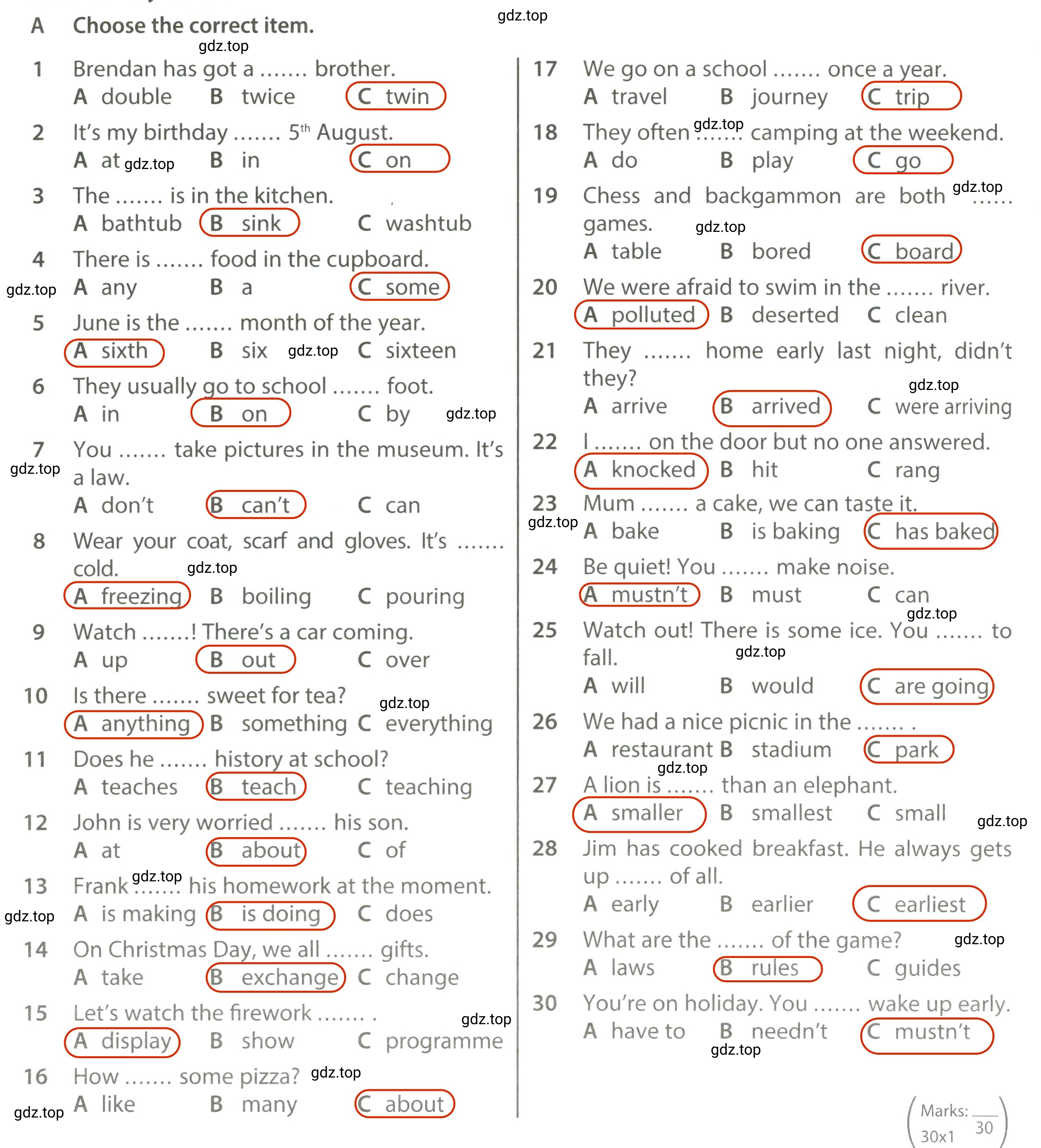 Решение 2.  A (страница 86) гдз по английскому языку 6 класс Ваулина, Дули, контрольные задания