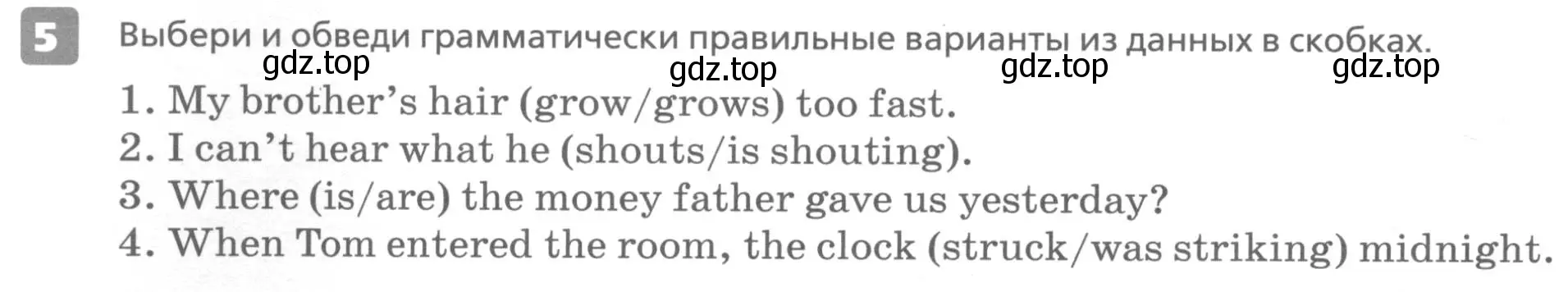 Условие номер 5 (страница 24) гдз по английскому языку 6 класс Афанасьева, Михеева, контрольные задания