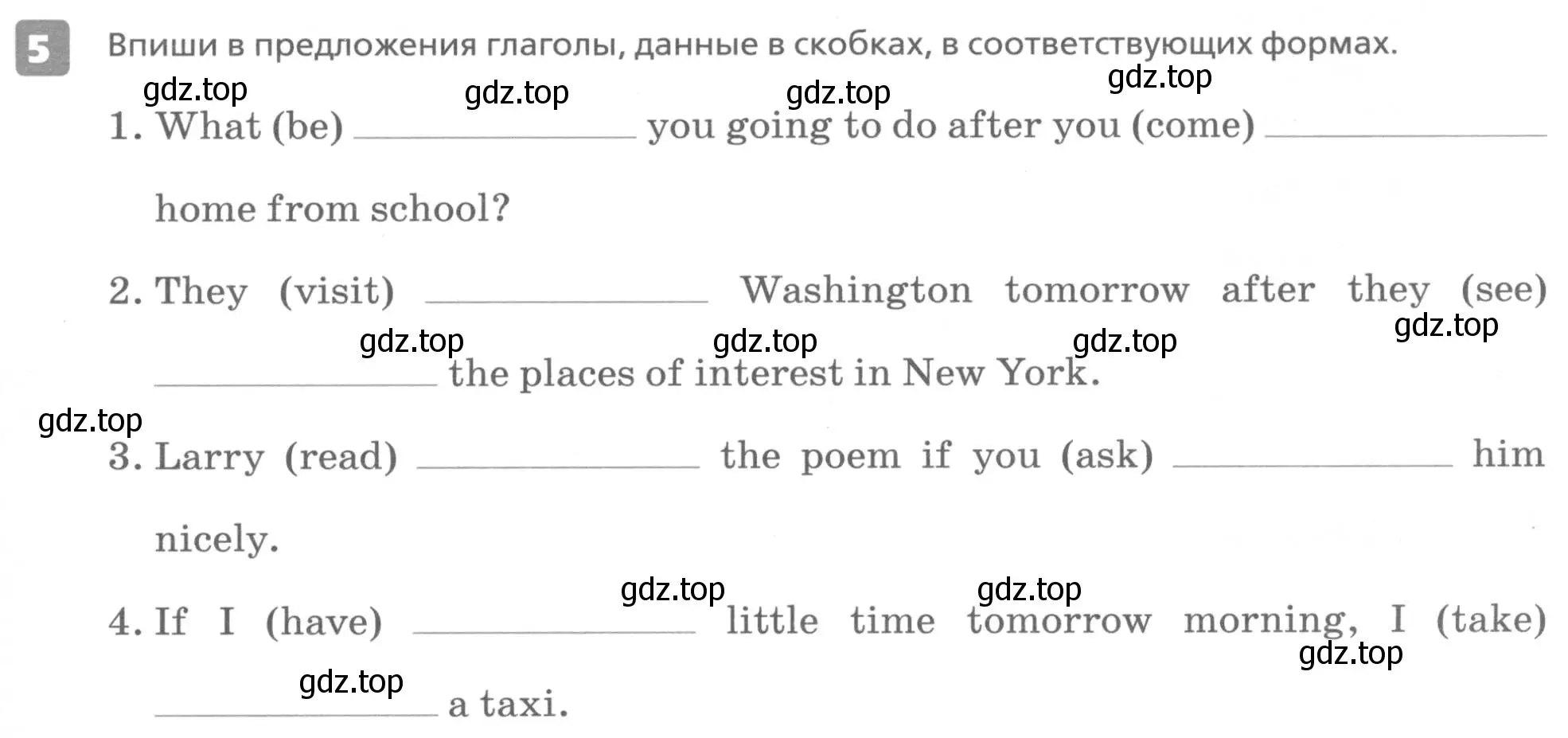 Условие номер 5 (страница 49) гдз по английскому языку 6 класс Афанасьева, Михеева, контрольные задания