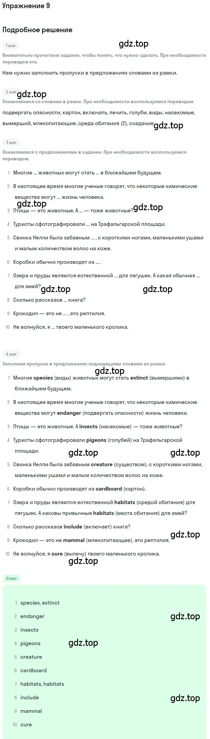 Решение номер 9 (страница 16) гдз по английскому языку 6 класс Афанасьева, Михеева, рабочая тетрадь