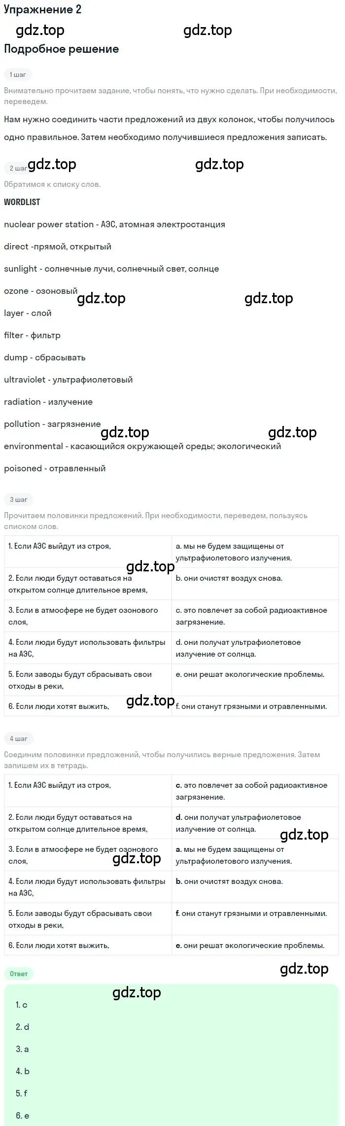 Решение номер 2 (страница 29) гдз по английскому языку 6 класс Афанасьева, Михеева, рабочая тетрадь