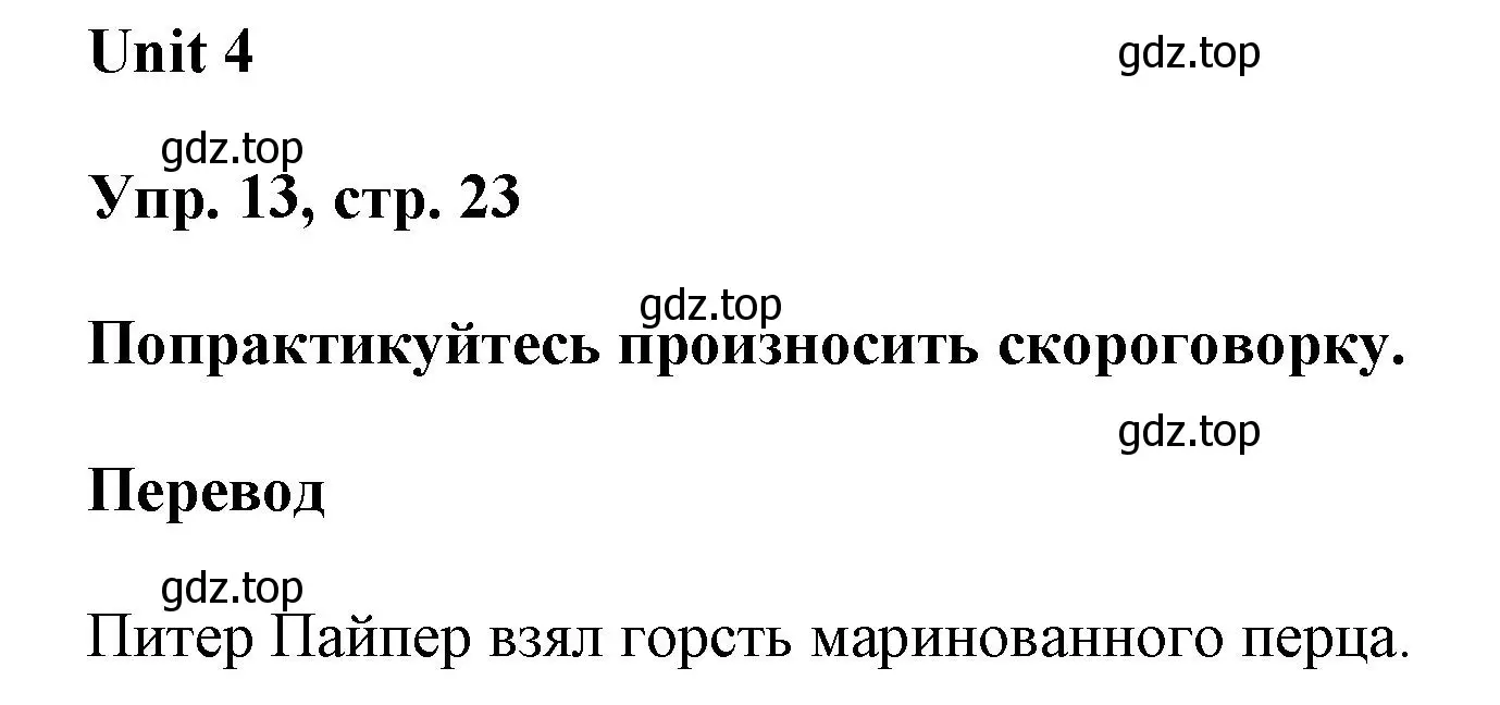 Решение 2. номер 13 (страница 23) гдз по английскому языку 6 класс Афанасьева, Михеева, рабочая тетрадь