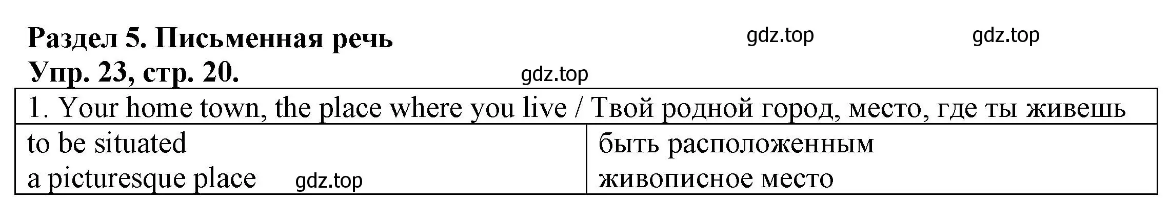 Решение номер 23 (страница 20) гдз по английскому языку 6 класс Афанасьева, Михеева, тренировочные упражнения в формате ОГЭ