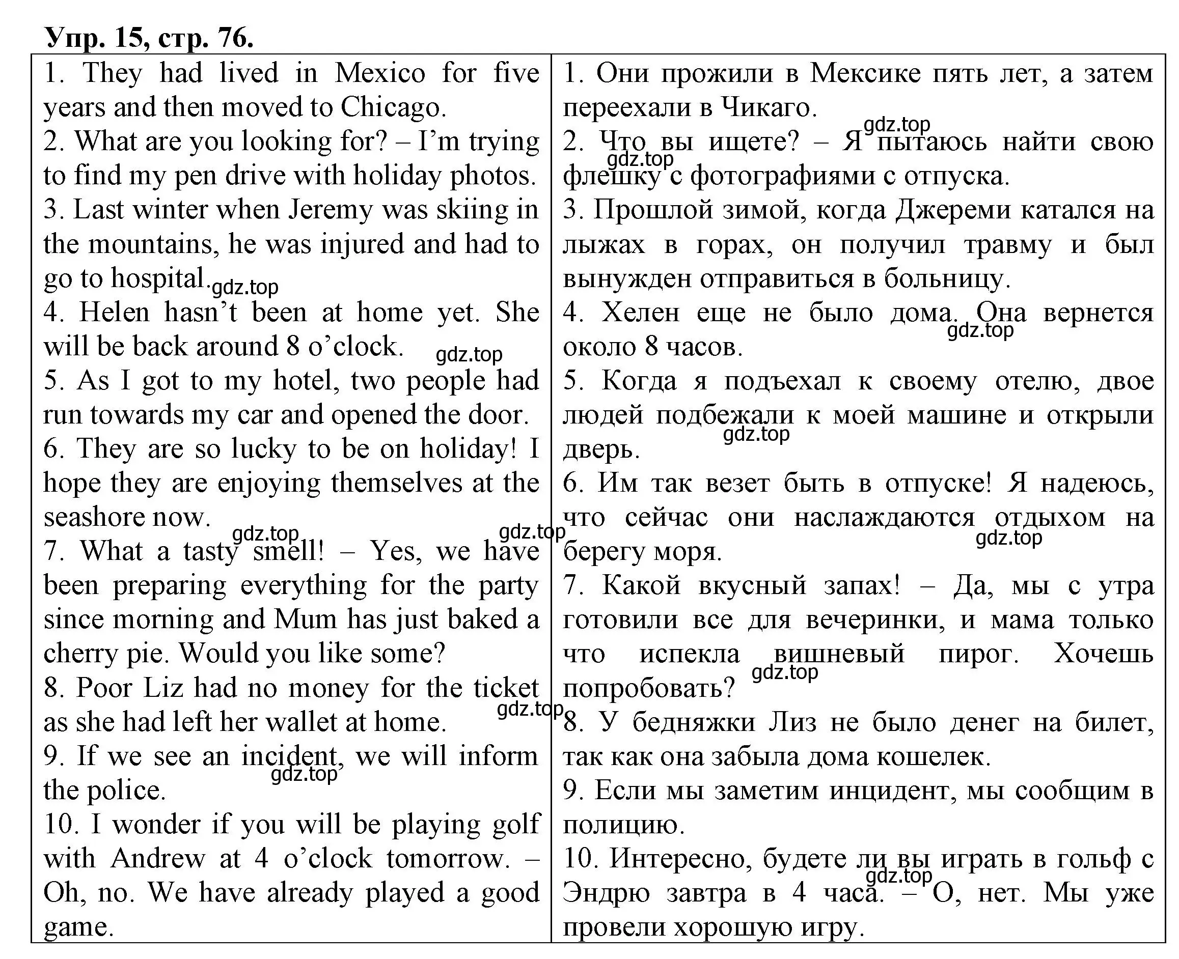 Решение номер 15 (страница 76) гдз по английскому языку 6 класс Афанасьева, Михеева, тренировочные упражнения в формате ОГЭ