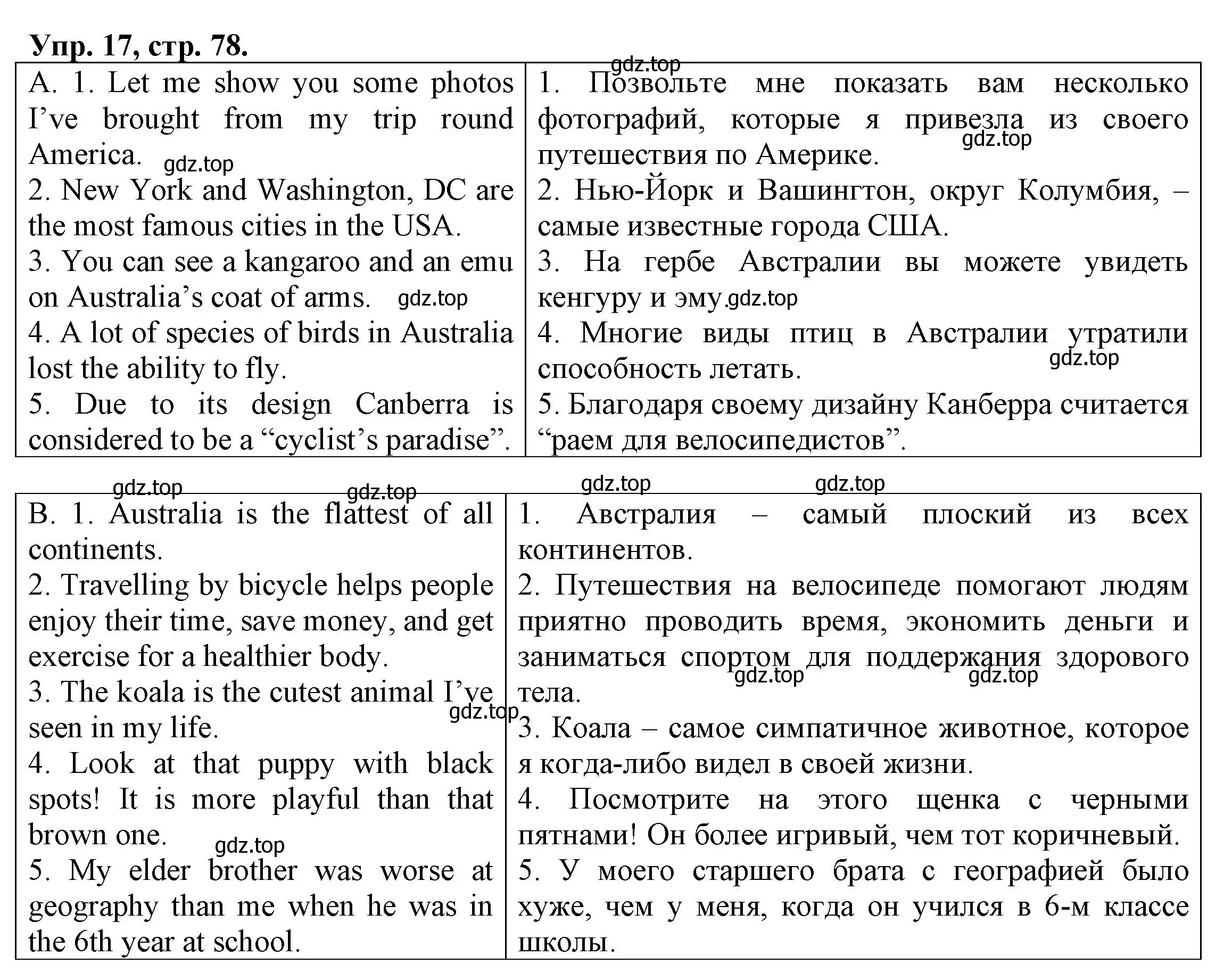 Решение номер 17 (страница 78) гдз по английскому языку 6 класс Афанасьева, Михеева, тренировочные упражнения в формате ОГЭ