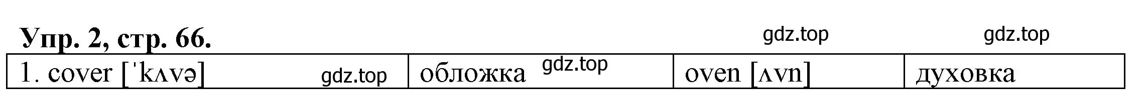 Решение номер 2 (страница 66) гдз по английскому языку 6 класс Афанасьева, Михеева, тренировочные упражнения в формате ОГЭ