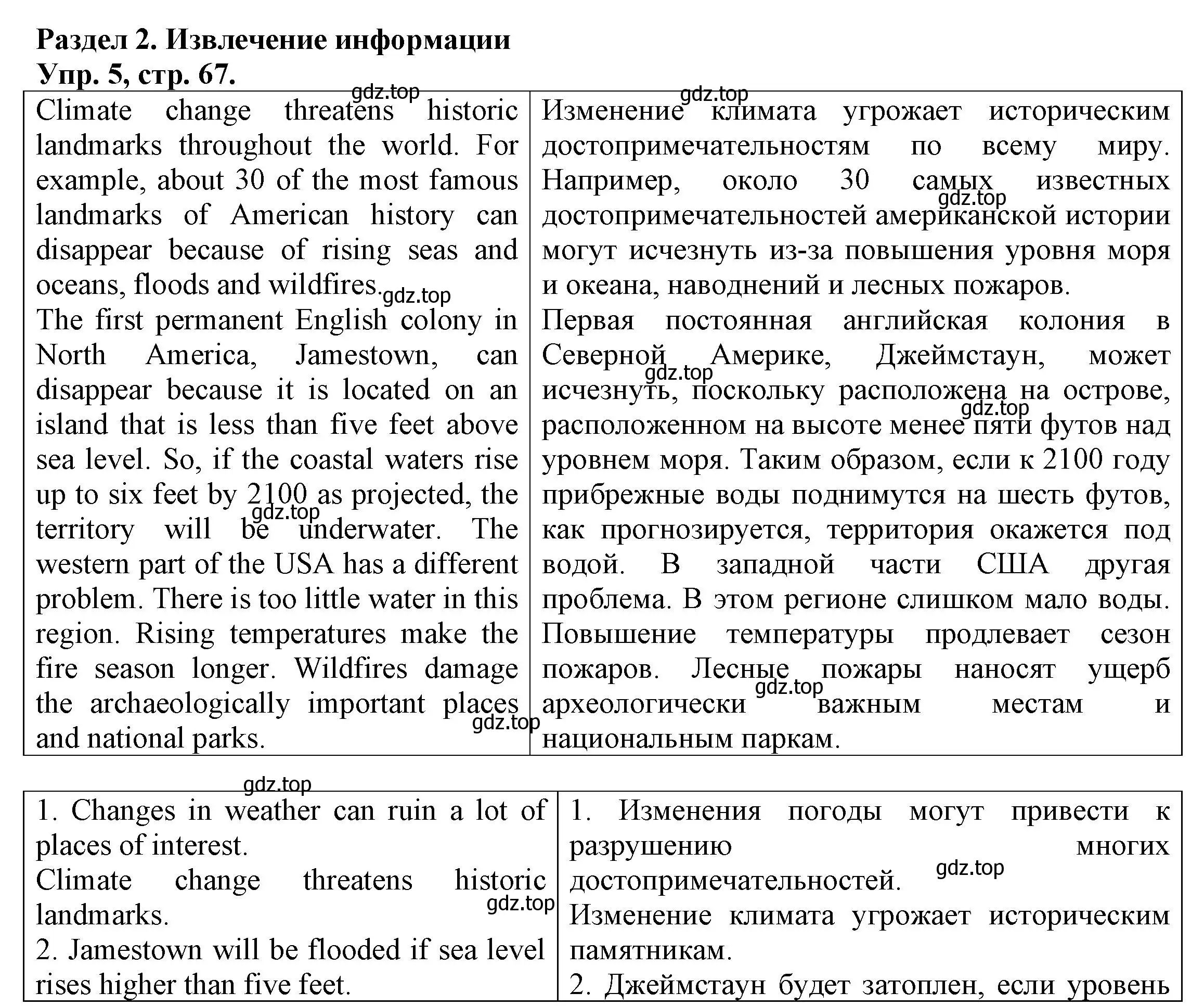 Решение номер 5 (страница 67) гдз по английскому языку 6 класс Афанасьева, Михеева, тренировочные упражнения в формате ОГЭ