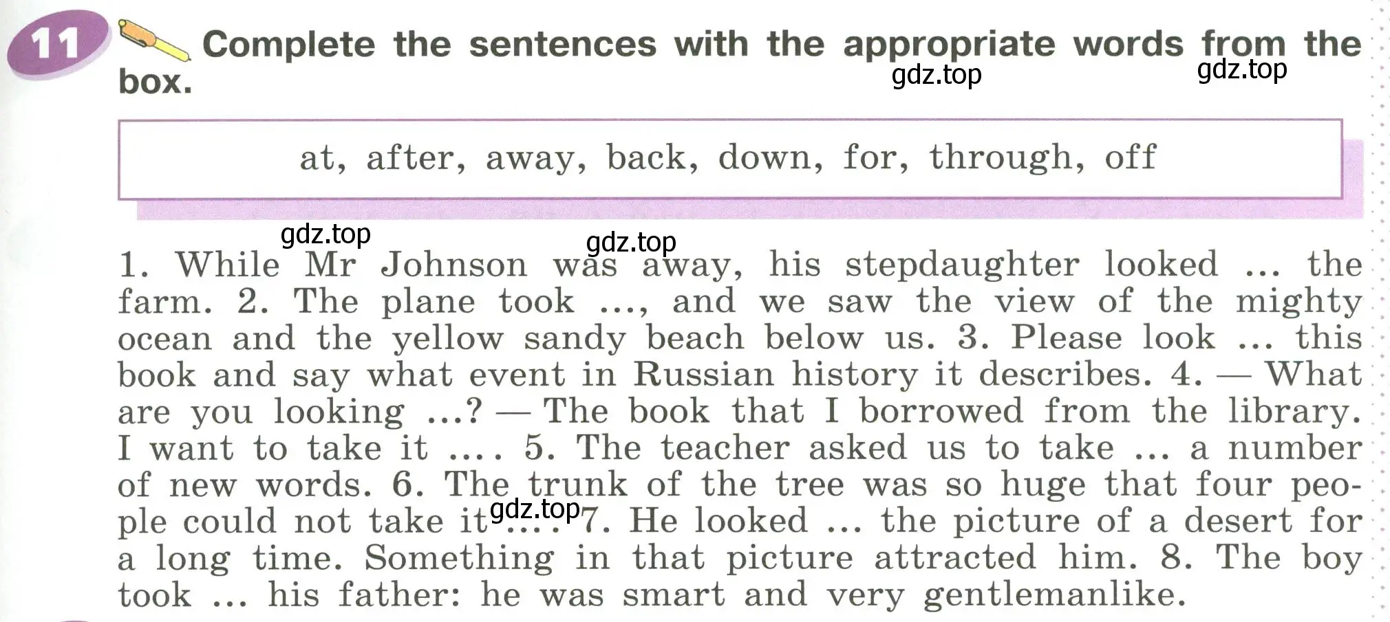 Условие номер 11 (страница 125) гдз по английскому языку 6 класс Афанасьева, Михеева, учебное пособие 2 часть