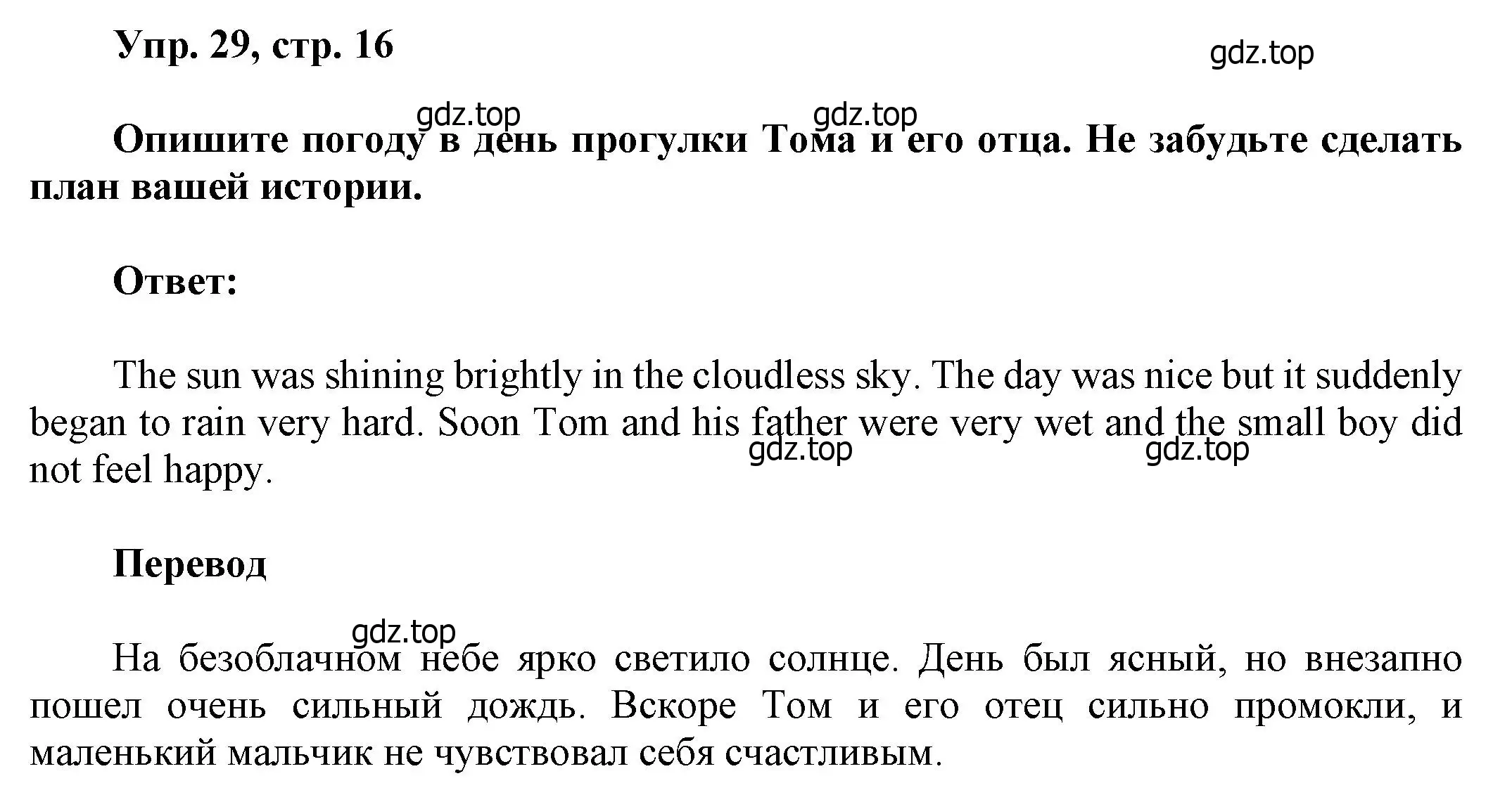 Решение номер 29 (страница 16) гдз по английскому языку 6 класс Афанасьева, Михеева, учебное пособие 1 часть