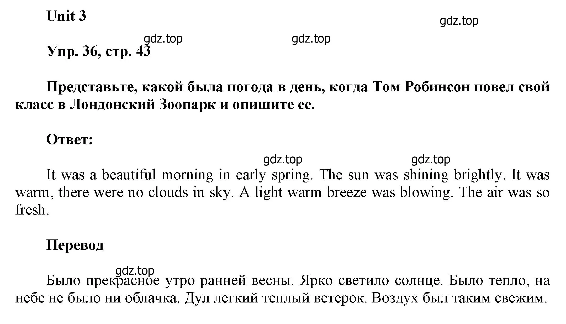 Решение номер 36 (страница 43) гдз по английскому языку 6 класс Афанасьева, Михеева, учебное пособие 1 часть