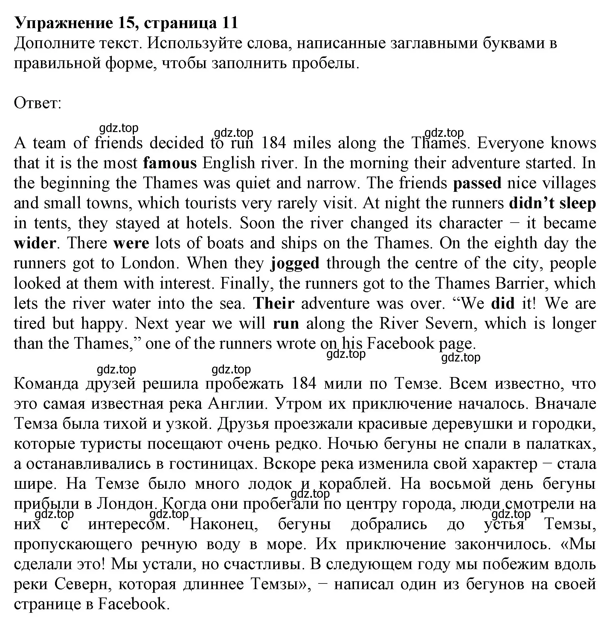 Решение номер 15 (страница 11) гдз по английскому языку 6 класс Биболетова, Денисенко, рабочая тетрадь