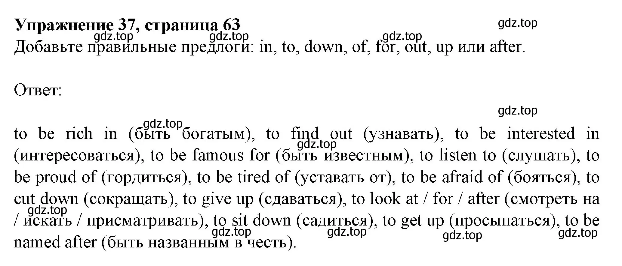 Решение номер 37 (страница 63) гдз по английскому языку 6 класс Биболетова, Денисенко, рабочая тетрадь