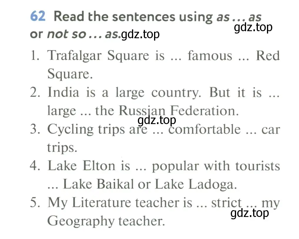 Условие номер 62 (страница 28) гдз по английскому языку 6 класс Биболетова, Денисенко, учебник