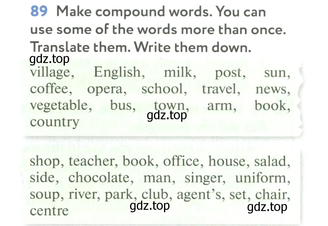 Условие номер 89 (страница 35) гдз по английскому языку 6 класс Биболетова, Денисенко, учебник