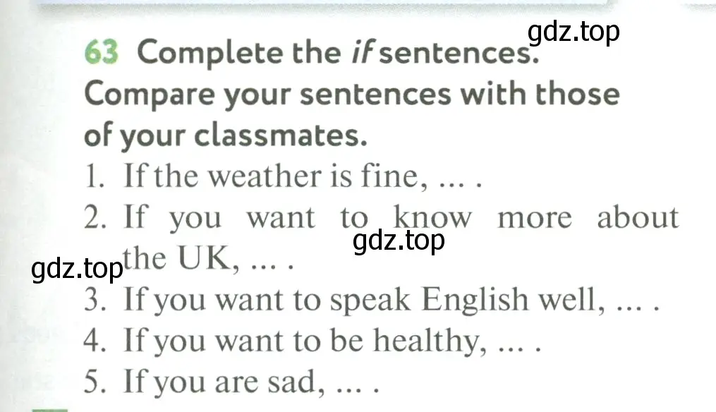 Условие номер 63 (страница 103) гдз по английскому языку 6 класс Биболетова, Денисенко, учебник