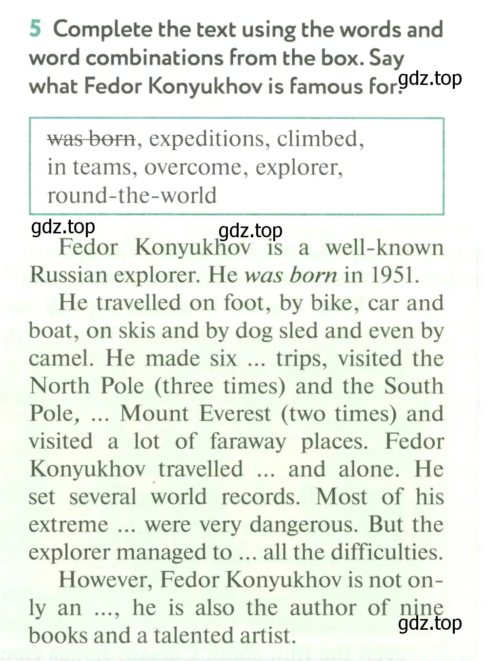 Условие номер 5 (страница 178) гдз по английскому языку 6 класс Биболетова, Денисенко, учебник