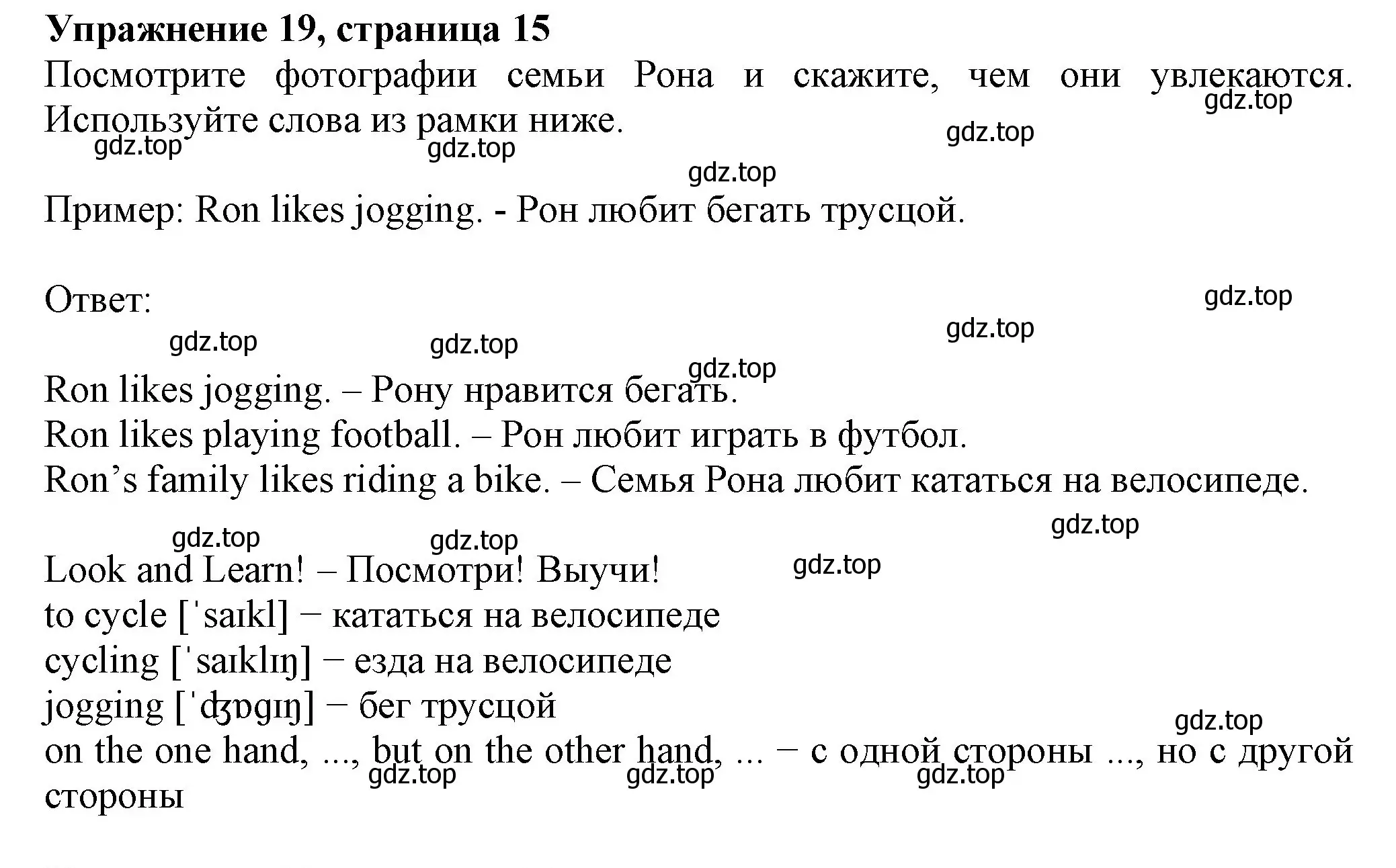 Решение номер 19 (страница 15) гдз по английскому языку 6 класс Биболетова, Денисенко, учебник