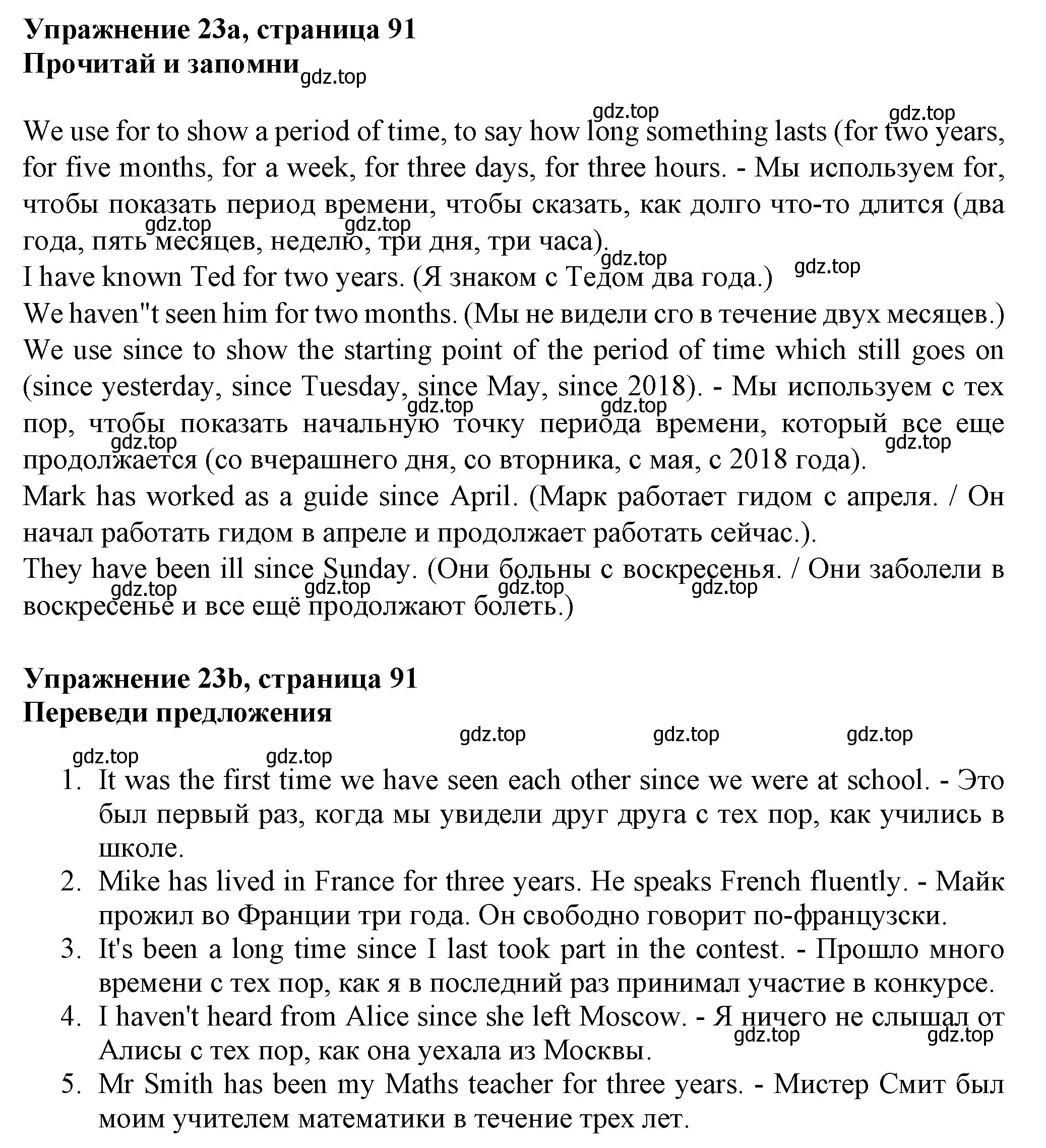 Решение номер 23 (страница 91) гдз по английскому языку 6 класс Биболетова, Денисенко, учебник