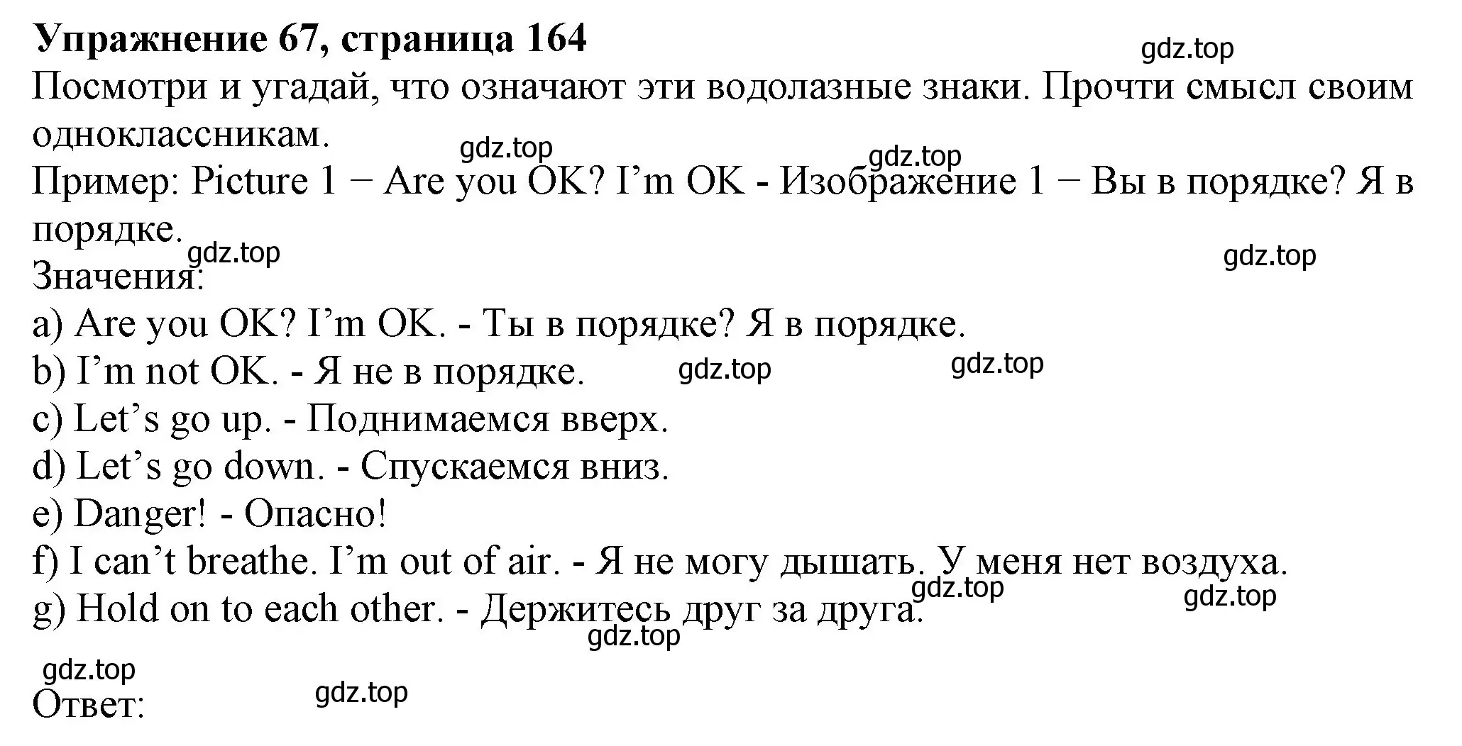 Решение номер 67 (страница 164) гдз по английскому языку 6 класс Биболетова, Денисенко, учебник