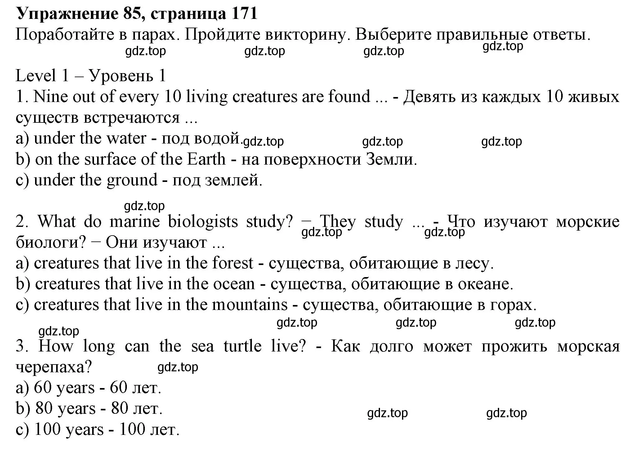 Решение номер 85 (страница 171) гдз по английскому языку 6 класс Биболетова, Денисенко, учебник