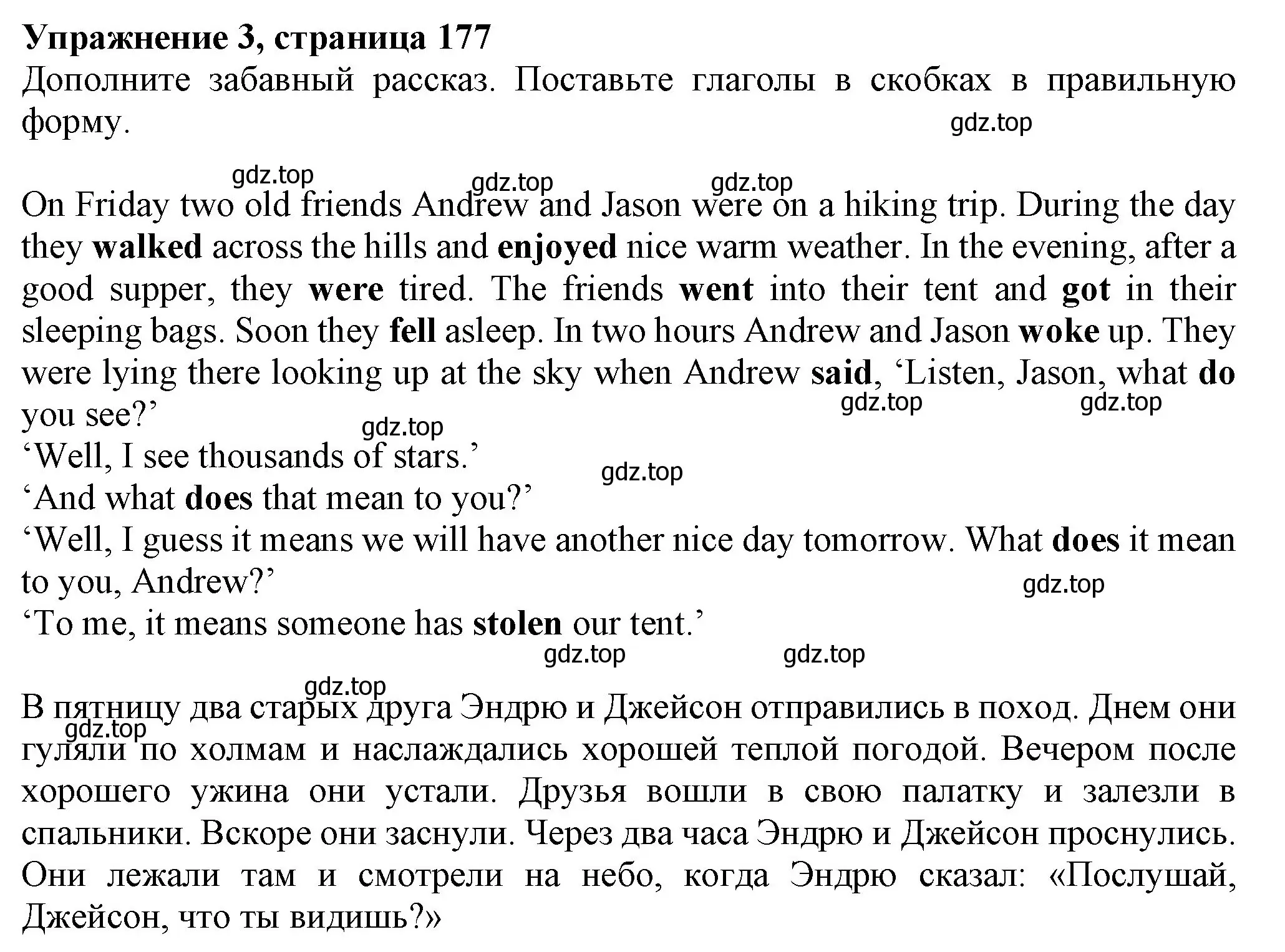 Решение номер 3 (страница 177) гдз по английскому языку 6 класс Биболетова, Денисенко, учебник