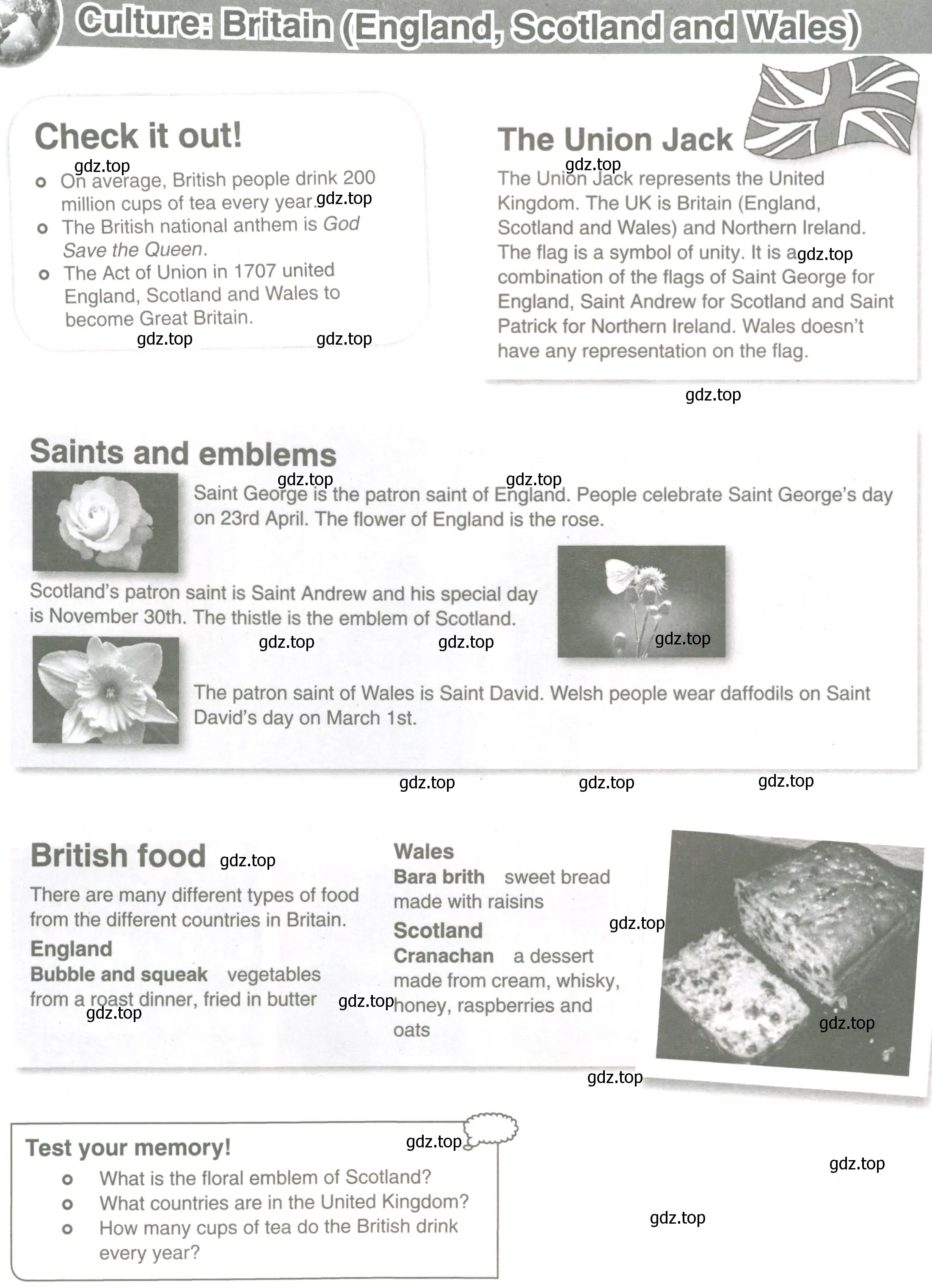 Условие  Britain (страница 125) гдз по английскому языку 6 класс Комарова, Ларионова, рабочая тетрадь