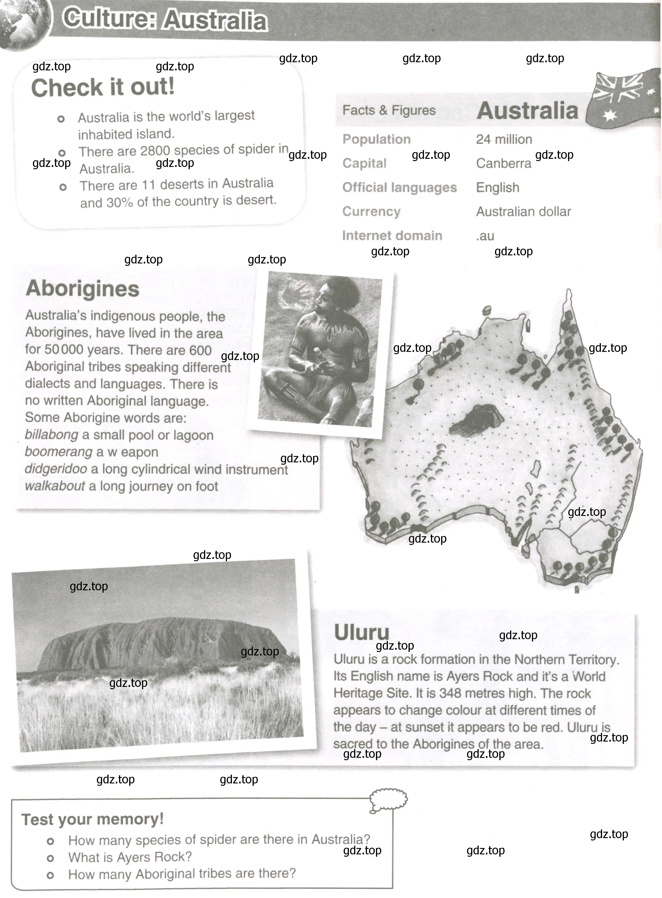 Условие  Australia (страница 132) гдз по английскому языку 6 класс Комарова, Ларионова, рабочая тетрадь