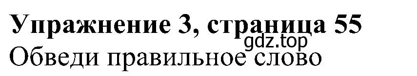 Решение номер 3 (страница 55) гдз по английскому языку 6 класс Комарова, Ларионова, рабочая тетрадь