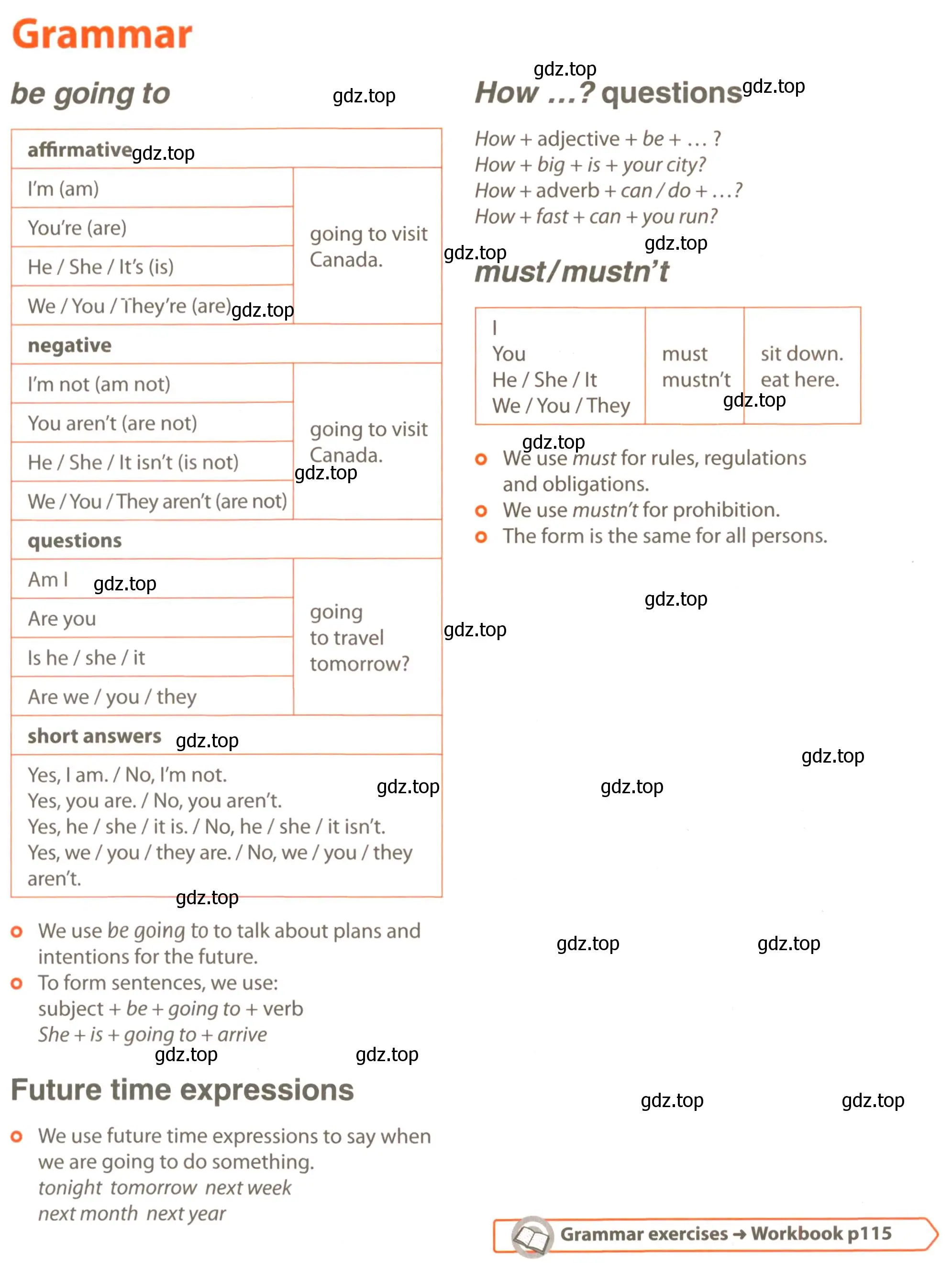 Условие  Grammar (страница 123) гдз по английскому языку 6 класс Комарова, Ларионова, учебник