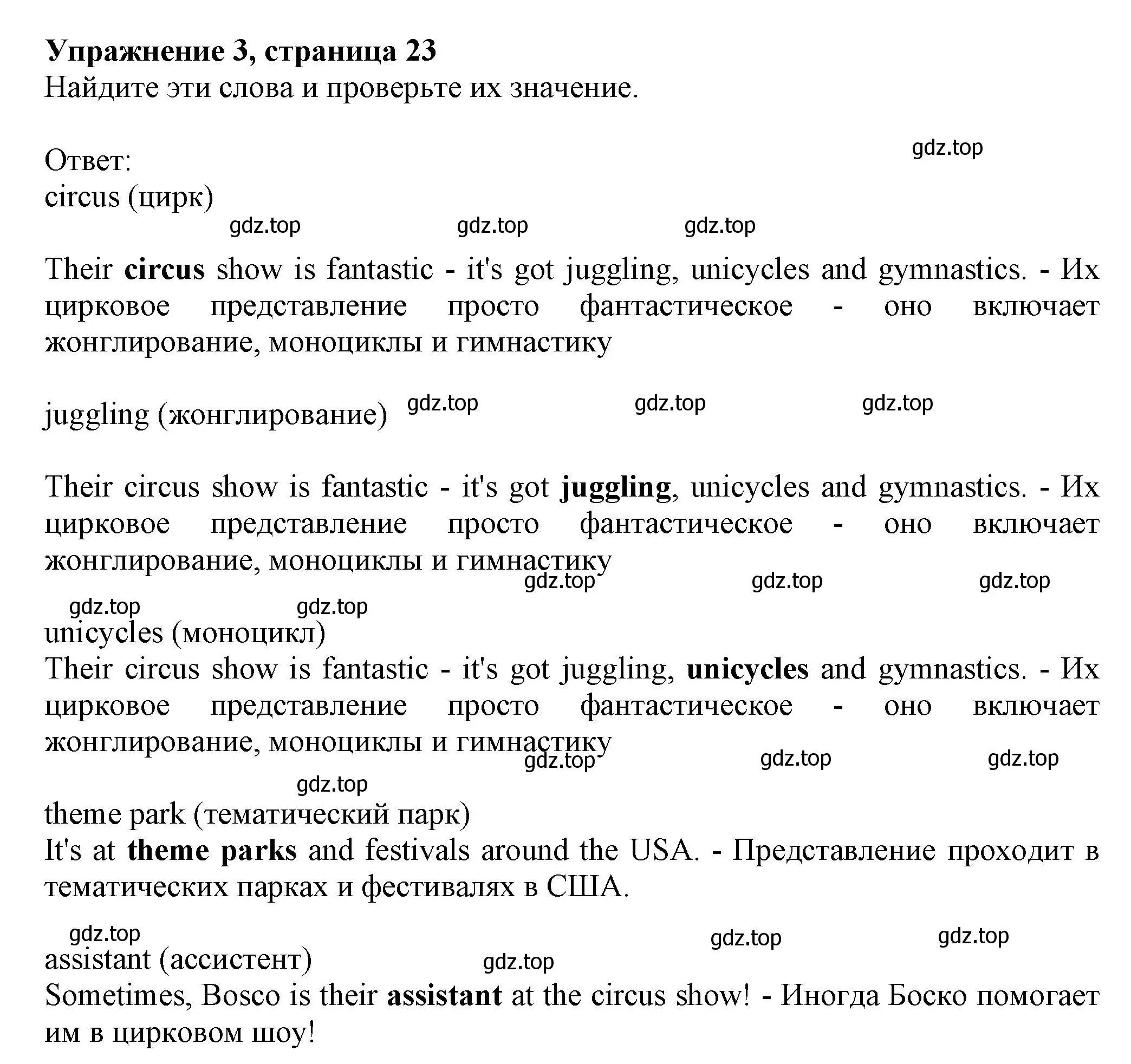 Решение номер 3 (страница 23) гдз по английскому языку 6 класс Комарова, Ларионова, учебник