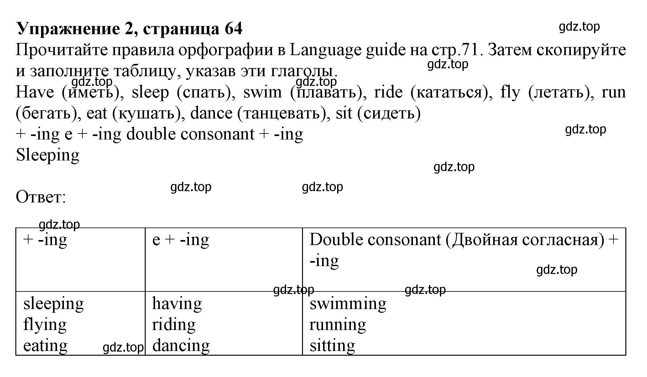 Решение номер 2 (страница 64) гдз по английскому языку 6 класс Комарова, Ларионова, учебник