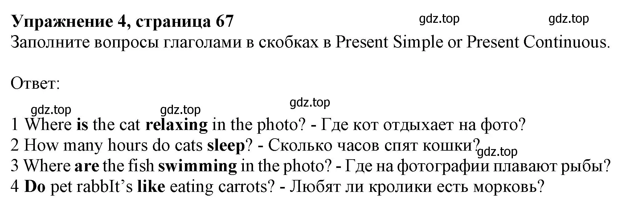 Решение номер 4 (страница 67) гдз по английскому языку 6 класс Комарова, Ларионова, учебник