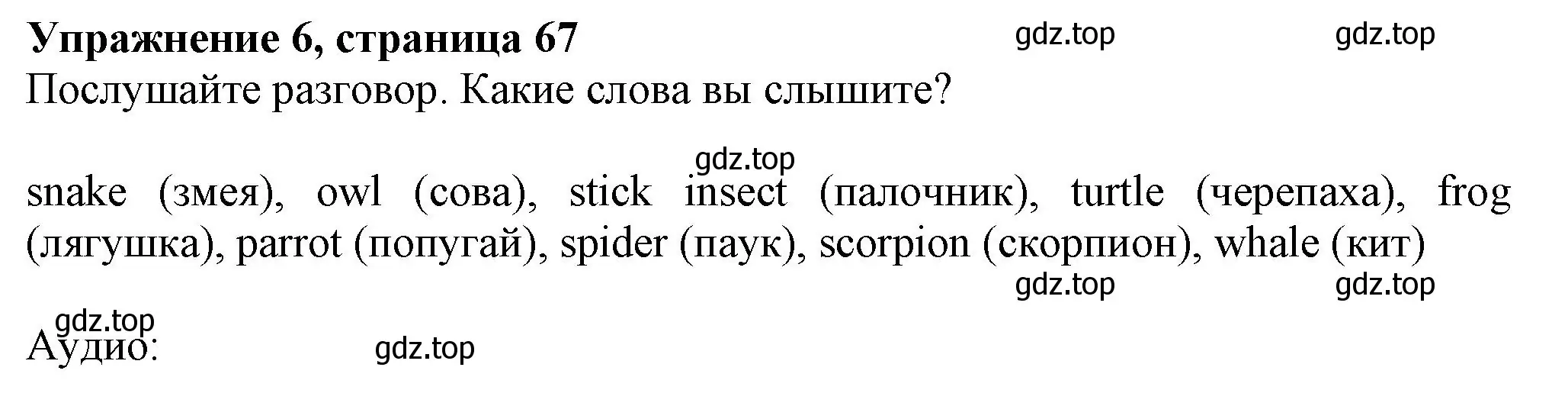 Решение номер 6 (страница 67) гдз по английскому языку 6 класс Комарова, Ларионова, учебник