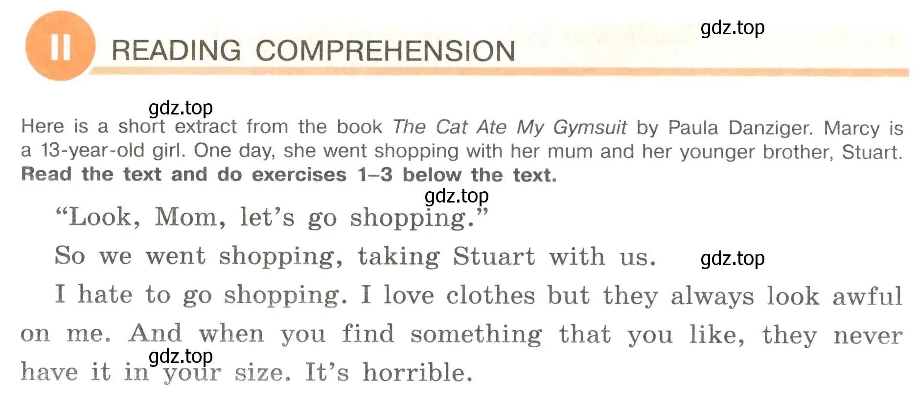 Условие  II. READING COMPREHENSION (страница 70) гдз по английскому языку 6 класс Кузовлев, Лапа, рабочая тетрадь