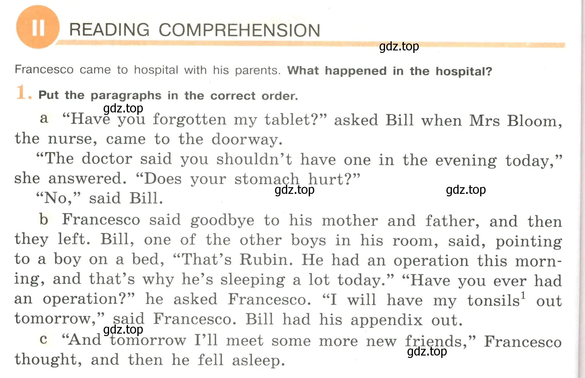 Условие  II. READING COMPREHENSION (страница 92) гдз по английскому языку 6 класс Кузовлев, Лапа, рабочая тетрадь