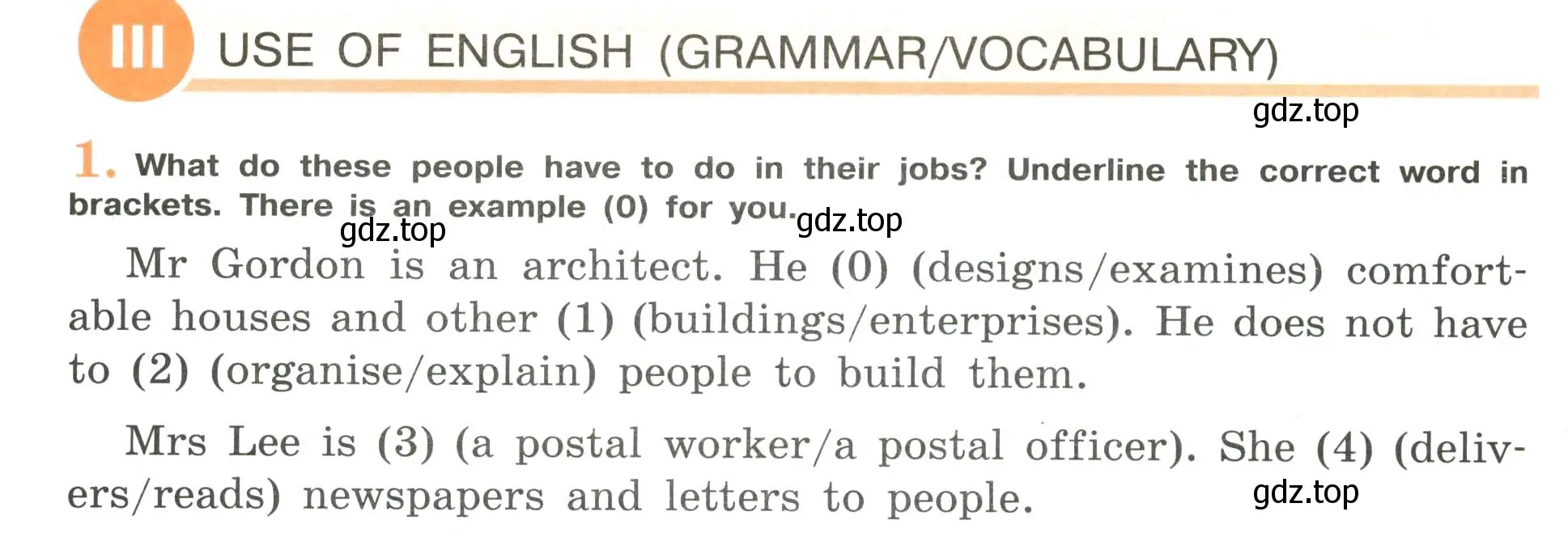 Условие  III. USE OF ENGLISH (GRAMMAR/VOCABULARY) (страница 132) гдз по английскому языку 6 класс Кузовлев, Лапа, рабочая тетрадь