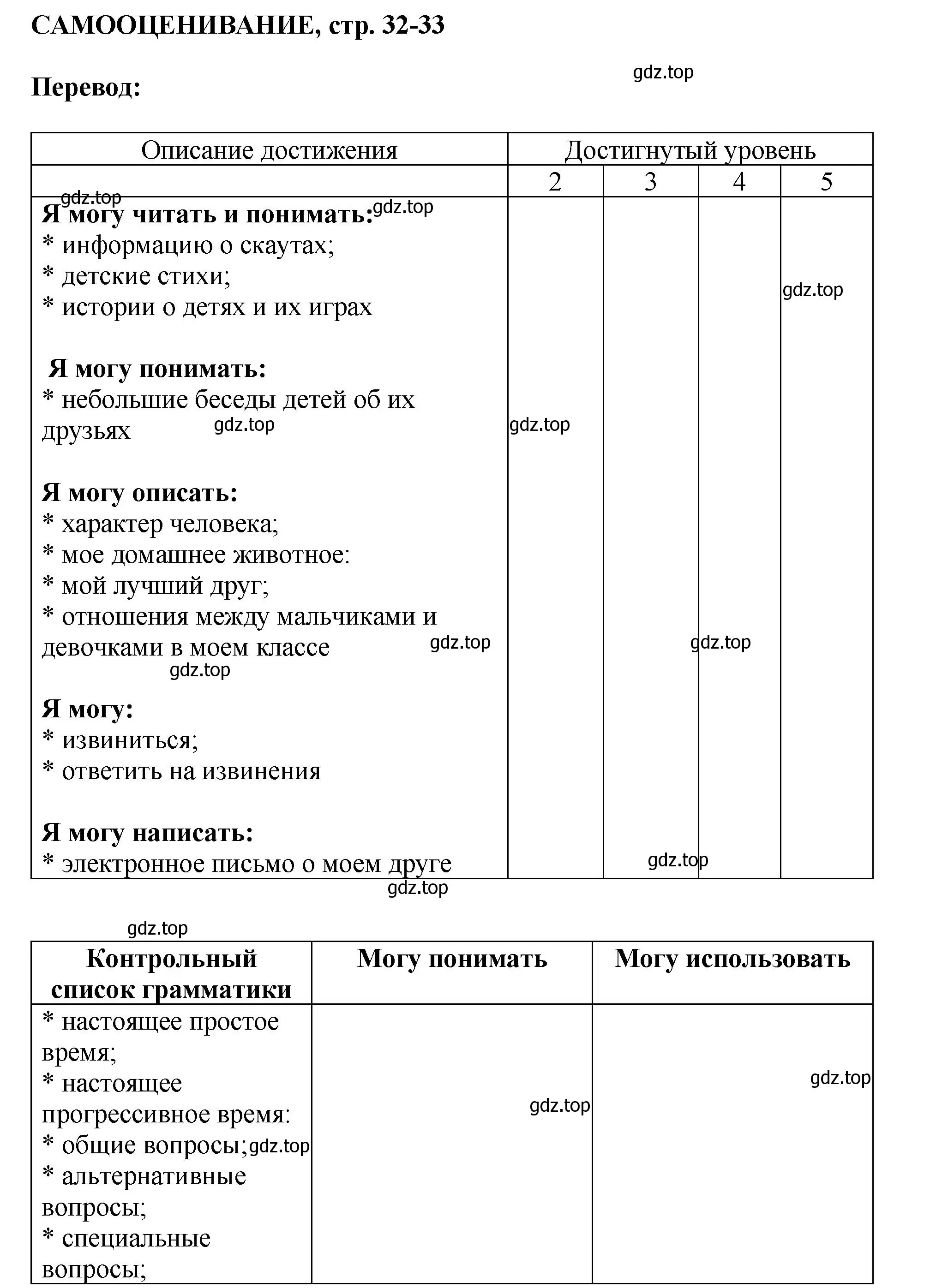 Решение  VI. SELF-ASSESSMENT (страница 32) гдз по английскому языку 6 класс Кузовлев, Лапа, рабочая тетрадь