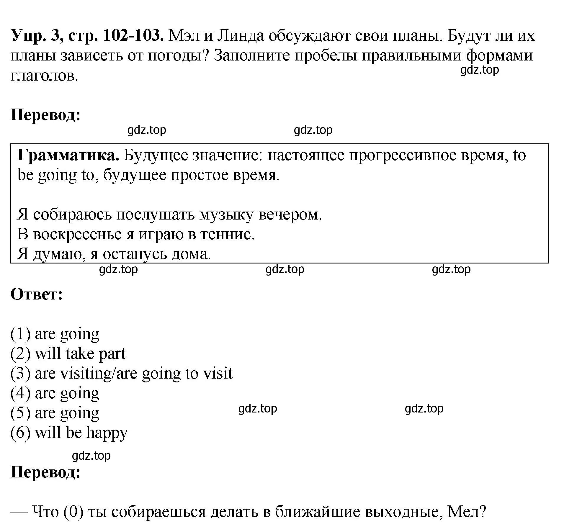 Решение номер 3 (страница 102) гдз по английскому языку 6 класс Кузовлев, Лапа, рабочая тетрадь