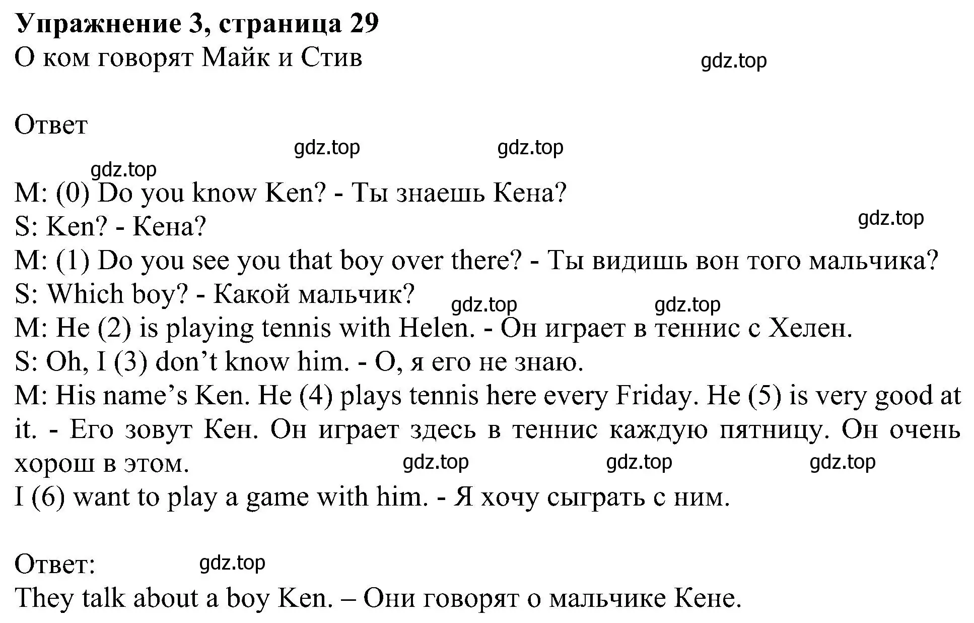 Решение номер 3 (страница 29) гдз по английскому языку 6 класс Кузовлев, Лапа, учебное пособие