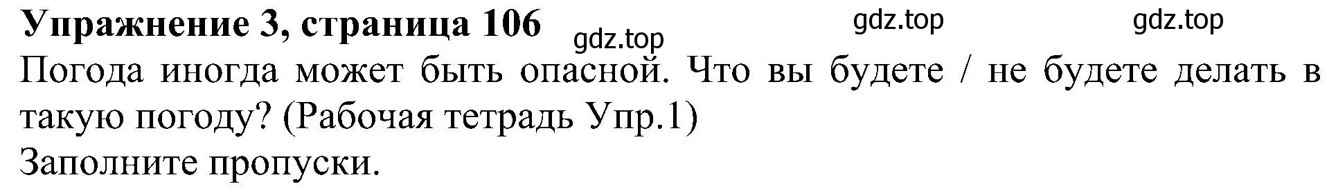 Решение номер 3 (страница 106) гдз по английскому языку 6 класс Кузовлев, Лапа, учебное пособие