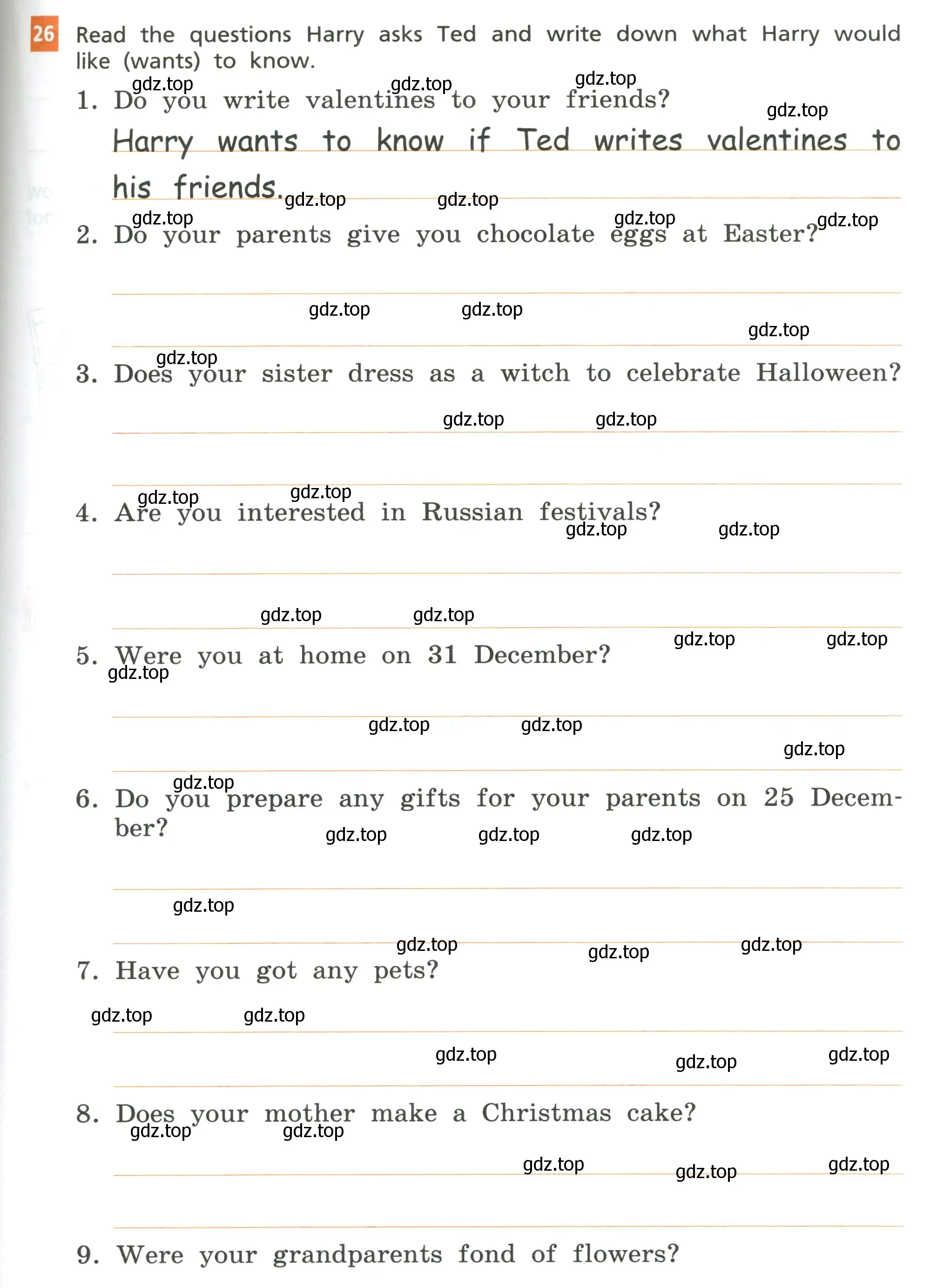 Условие номер 26 (страница 65) гдз по английскому языку 6 класс Афанасьева, Михеева, рабочая тетрадь