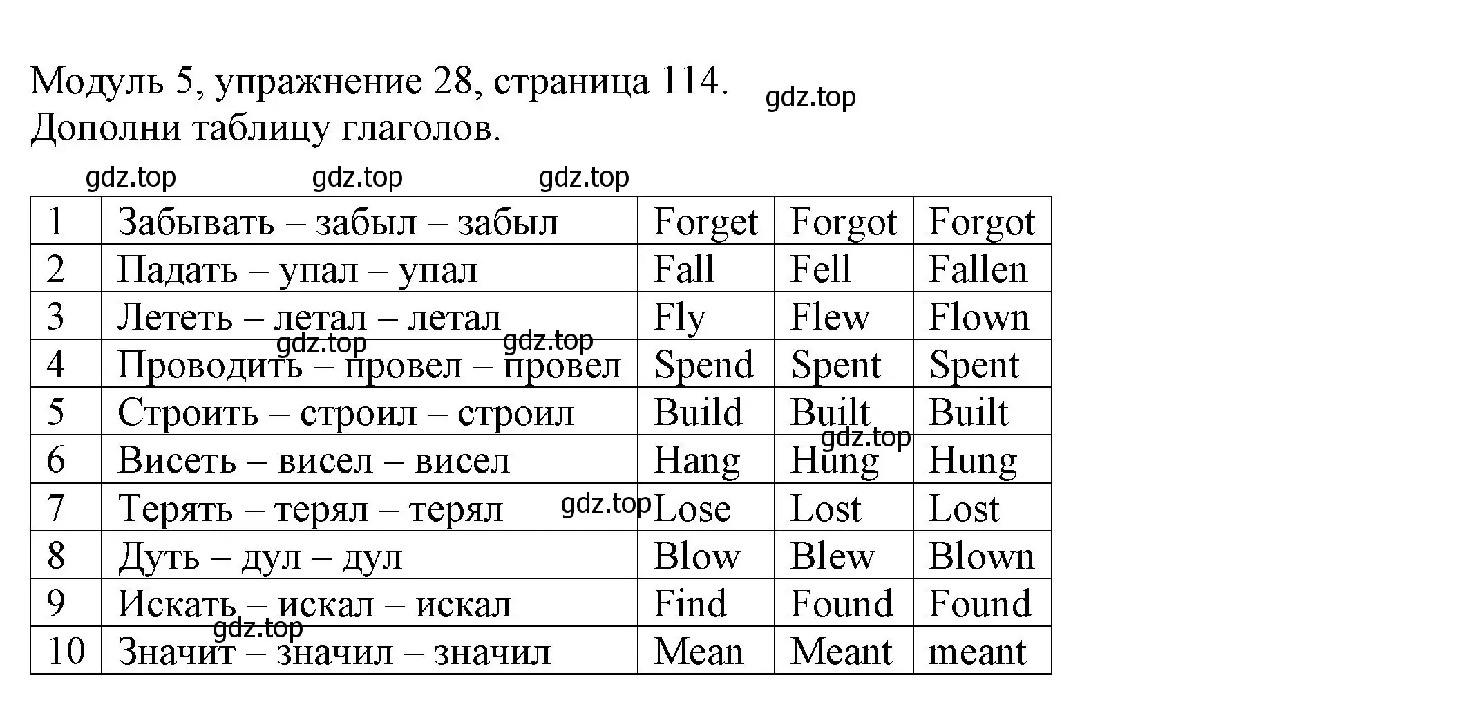 Решение номер 28 (страница 114) гдз по английскому языку 6 класс Афанасьева, Михеева, рабочая тетрадь