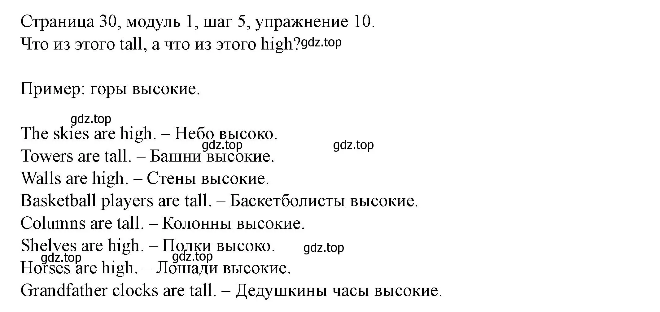 Решение номер 10 (страница 30) гдз по английскому языку 6 класс Афанасьева, Михеева, учебник 1 часть