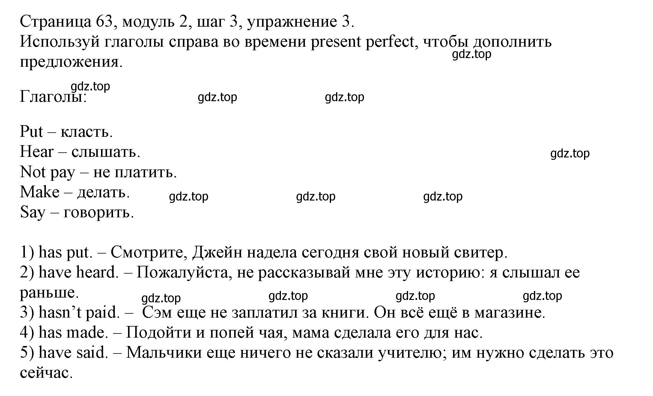 Решение номер 3 (страница 63) гдз по английскому языку 6 класс Афанасьева, Михеева, учебник 1 часть