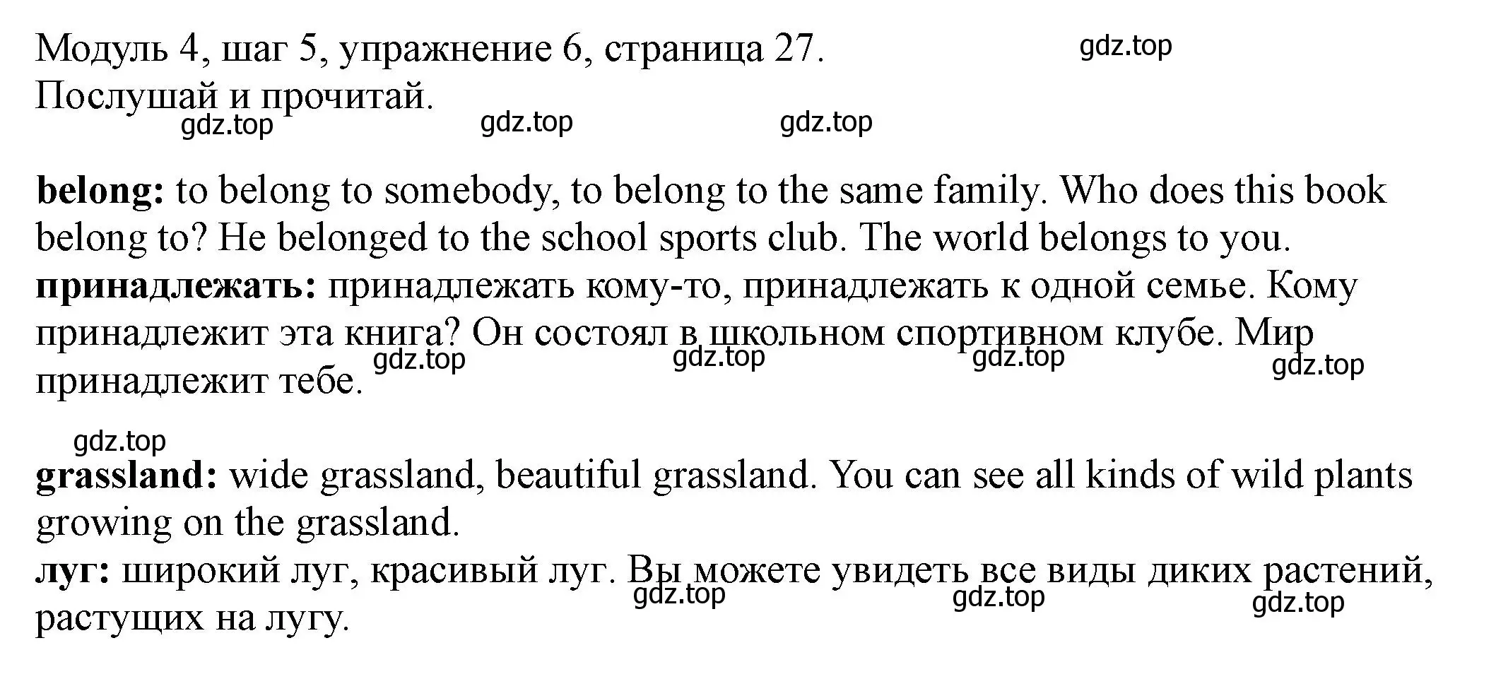 Решение номер 6 (страница 27) гдз по английскому языку 6 класс Афанасьева, Михеева, учебник 2 часть