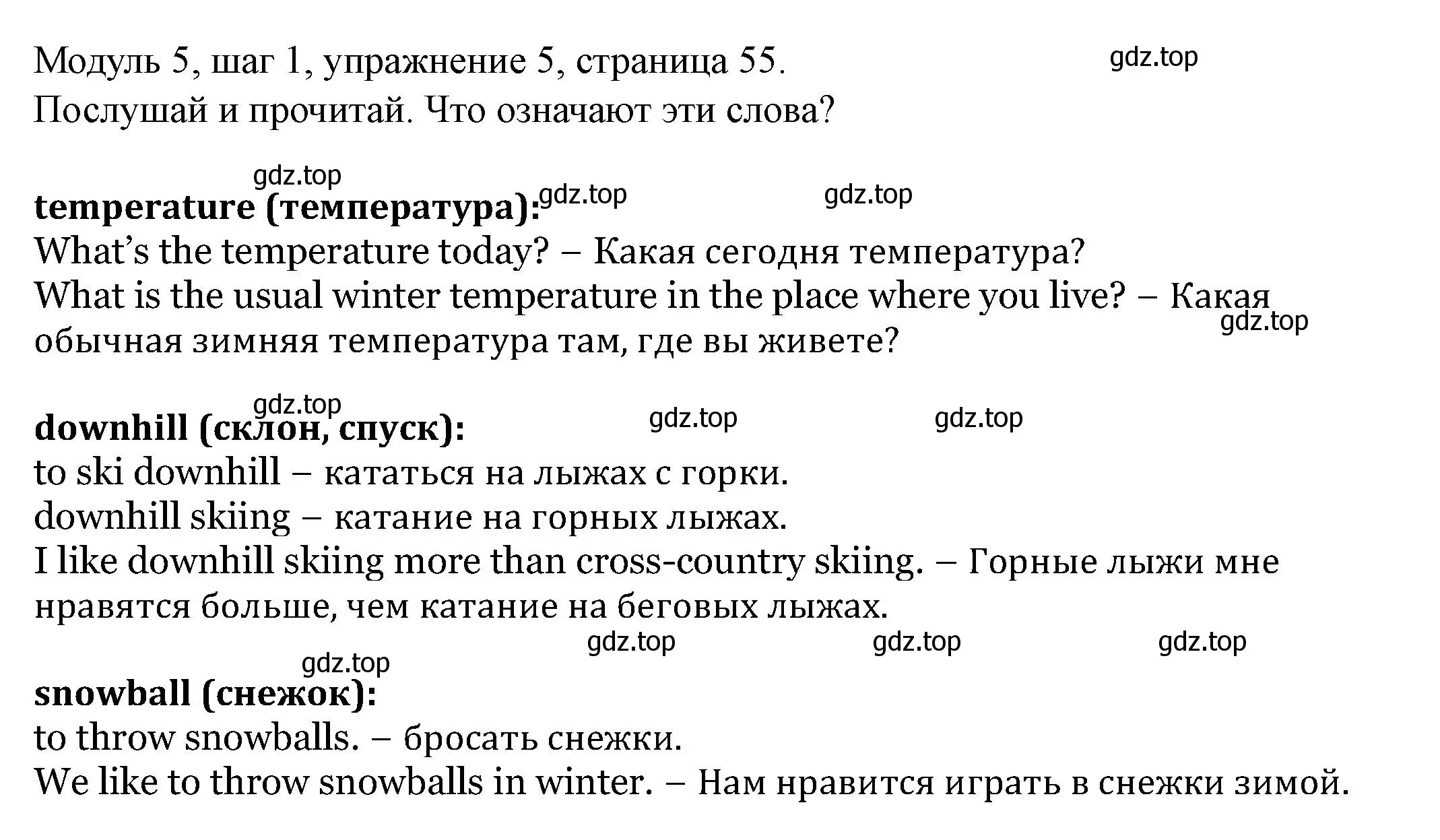 Решение номер 5 (страница 55) гдз по английскому языку 6 класс Афанасьева, Михеева, учебник 2 часть